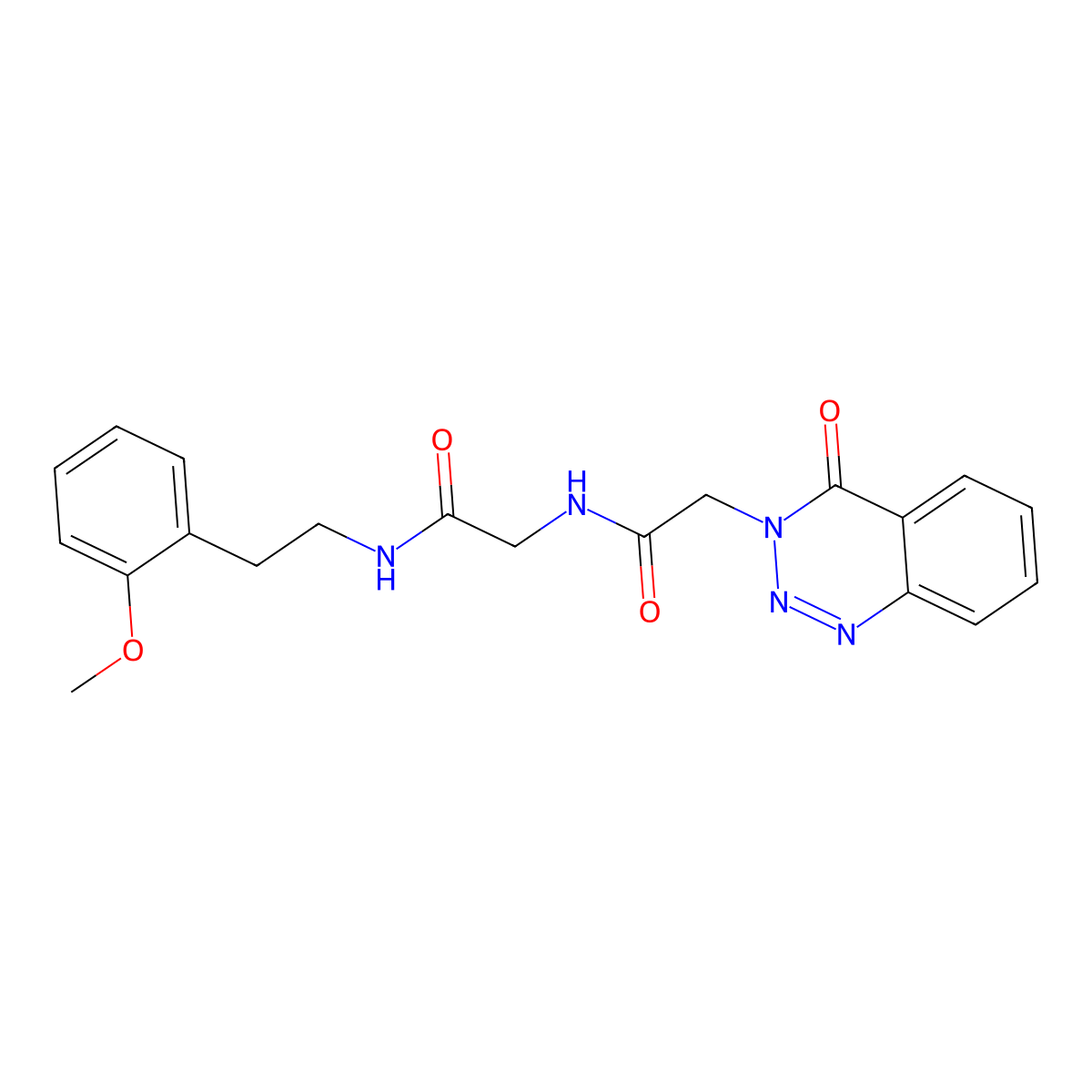 N-[2-(2-methoxyphenyl)ethyl]-N~2~-[(4-oxo-1,2,3-benzotriazin-3(4H)-yl)acetyl]glycinamide molecular structure, CAS 1190259-75-6
