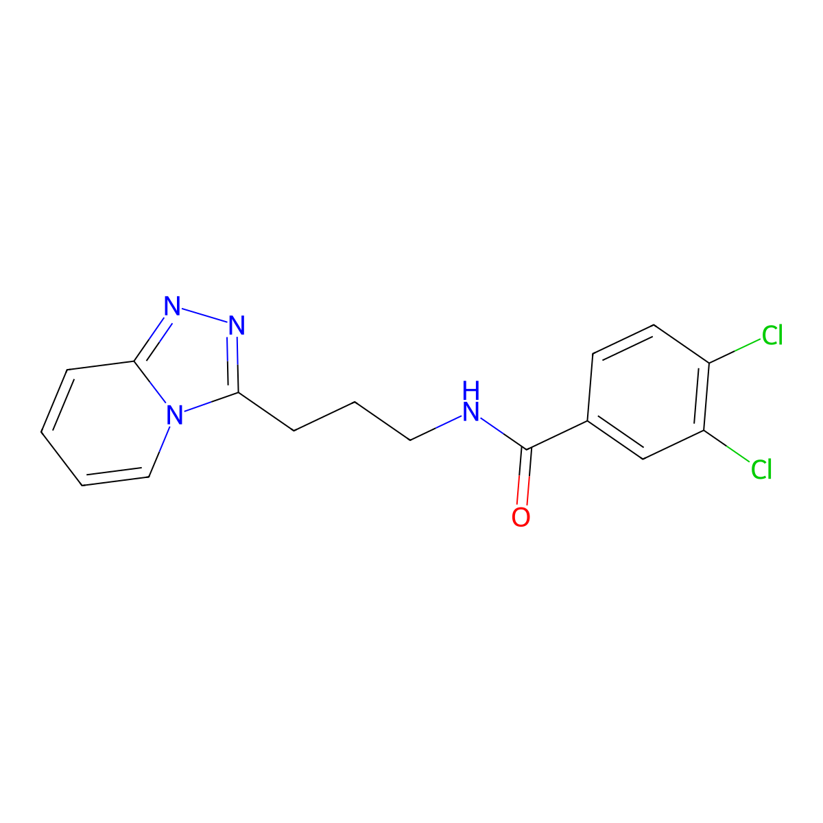 3,4-dichloro-N-[3-([1,2,4]triazolo[4,3-a]pyridin-3-yl)propyl]benzamide molecular structure, CAS 1190259-76-7