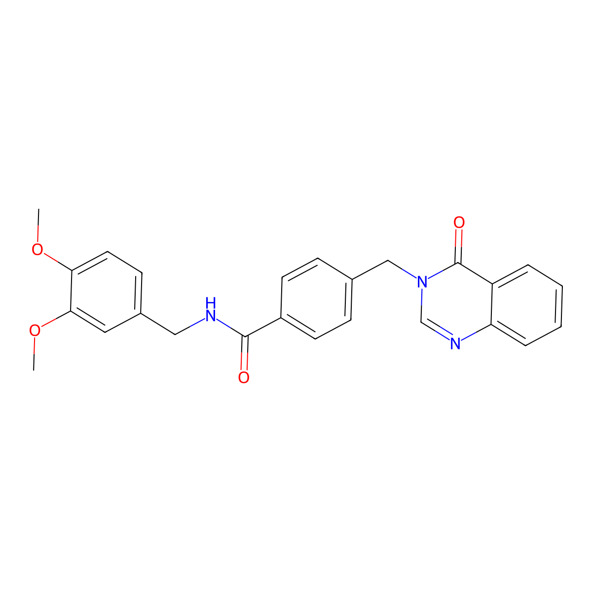 N-(3,4-dimethoxybenzyl)-4-[(4-oxoquinazolin-3(4H)-yl)methyl]benzamide molecular structure, CAS 1190260-09-3