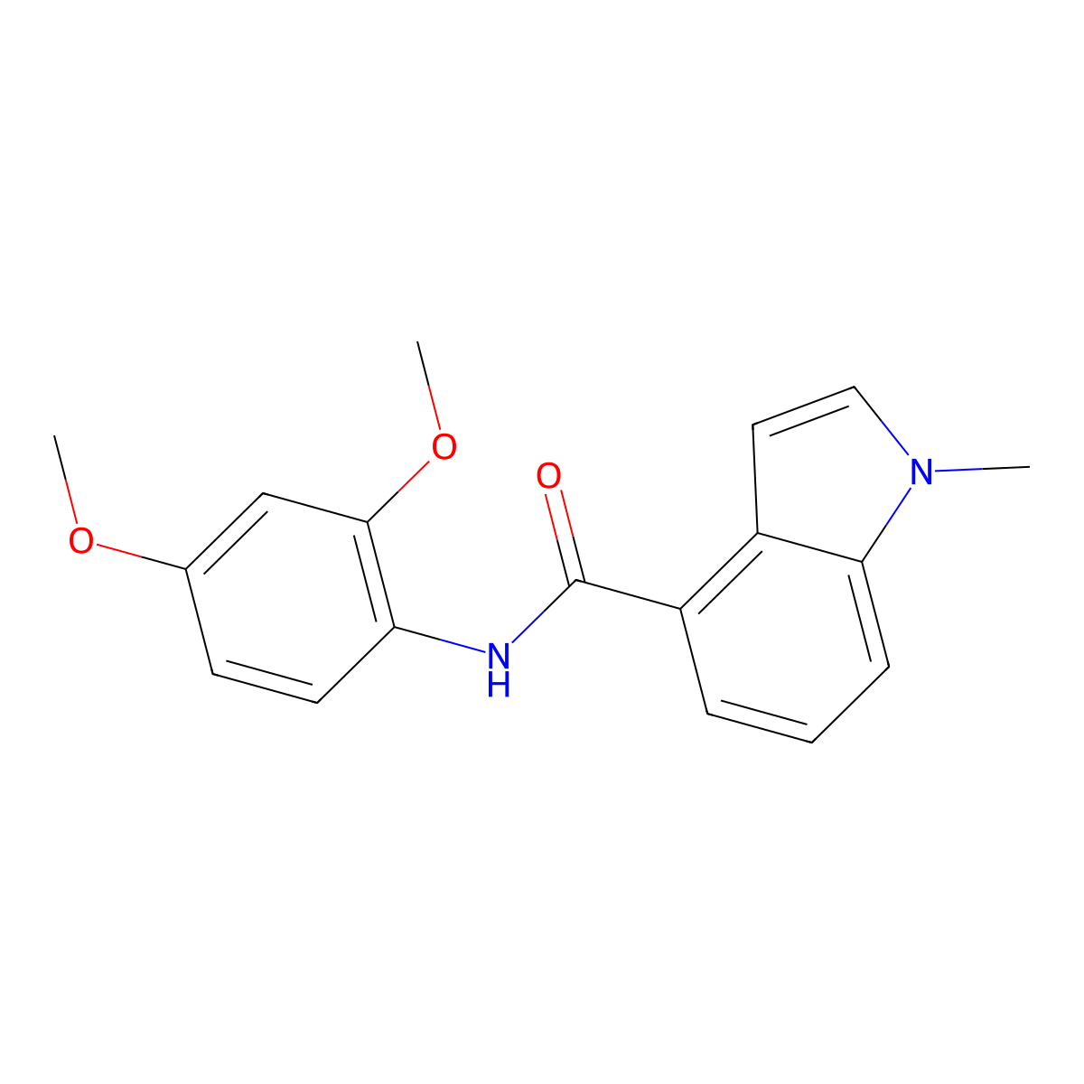 N-(2,4-dimethoxyphenyl)-1-methyl-1H-indole-4-carboxamide molecular structure, CAS 1190260-13-9