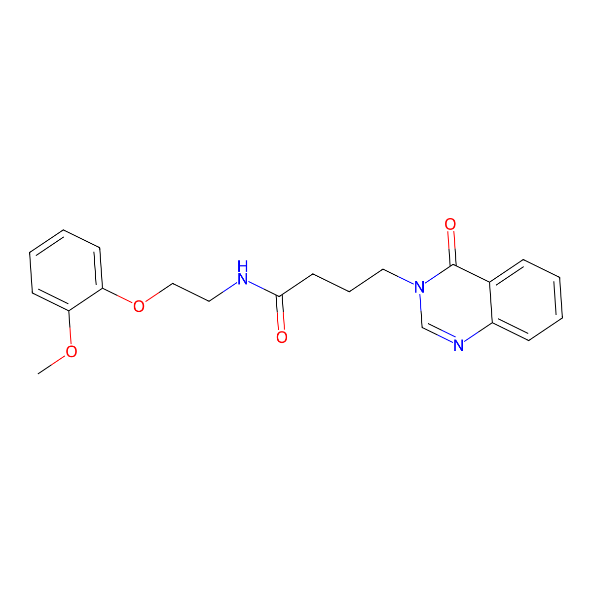 N-[2-(2-methoxyphenoxy)ethyl]-4-(4-oxoquinazolin-3(4H)-yl)butanamide molecular structure, CAS 1190260-93-5