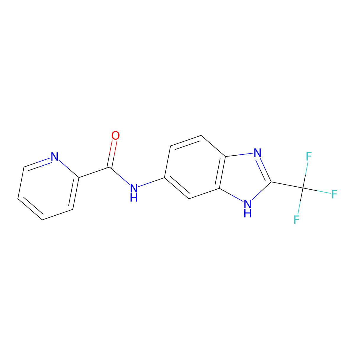 N-[2-(trifluoromethyl)-1H-benzimidazol-5-yl]pyridine-2-carboxamide molecular structure, CAS 1190261-83-6