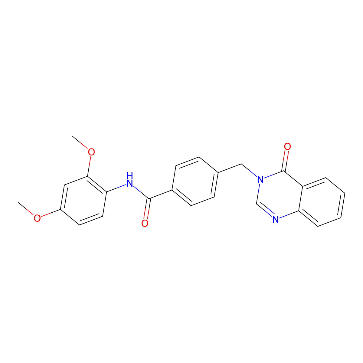 N-(2,4-dimethoxyphenyl)-4-[(4-oxoquinazolin-3(4H)-yl)methyl]benzamide molecular structure, CAS 1190261-85-8