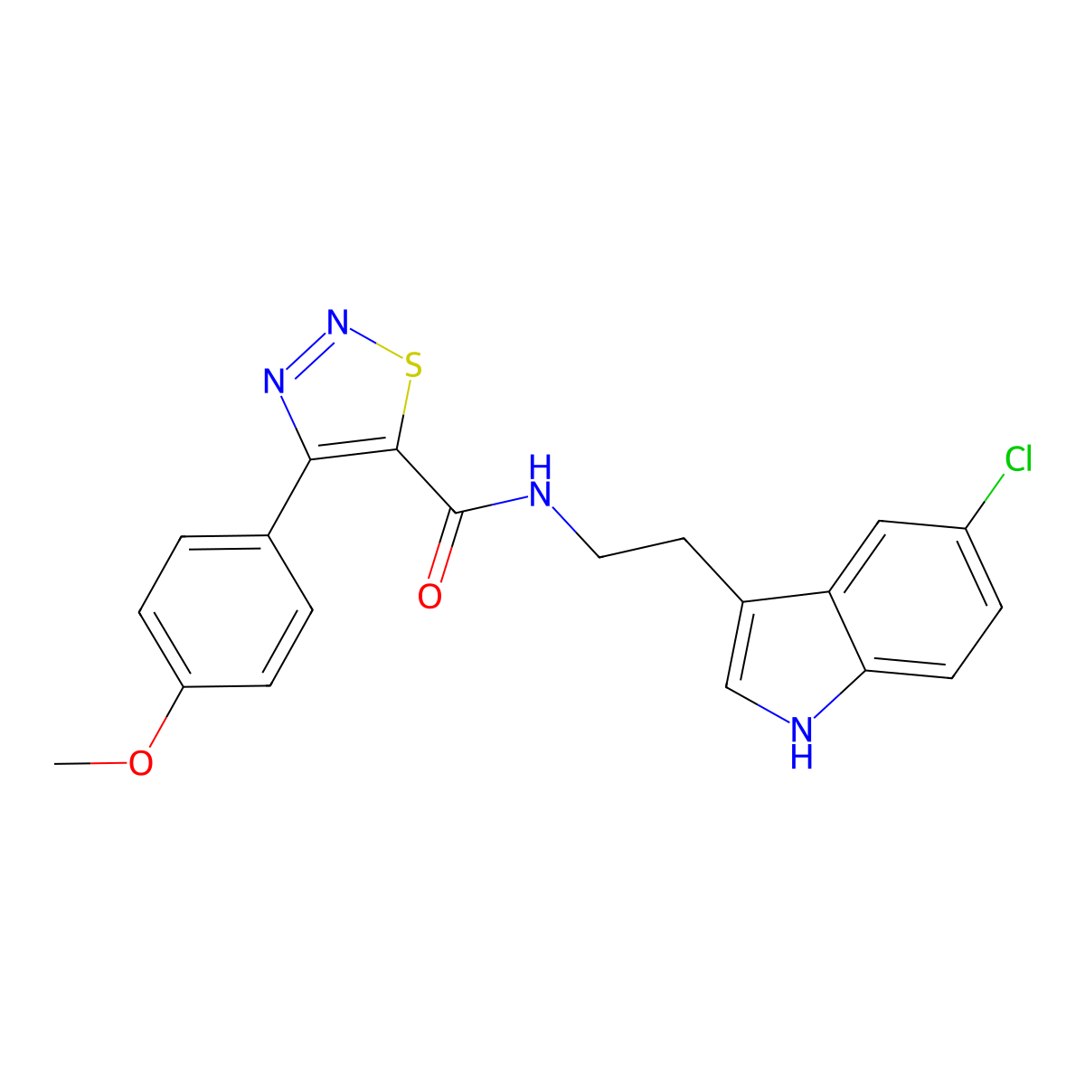 N-[2-(5-chloro-1H-indol-3-yl)ethyl]-4-(4-methoxyphenyl)-1,2,3-thiadiazole-5-carboxamide molecular structure, CAS 1190263-54-7