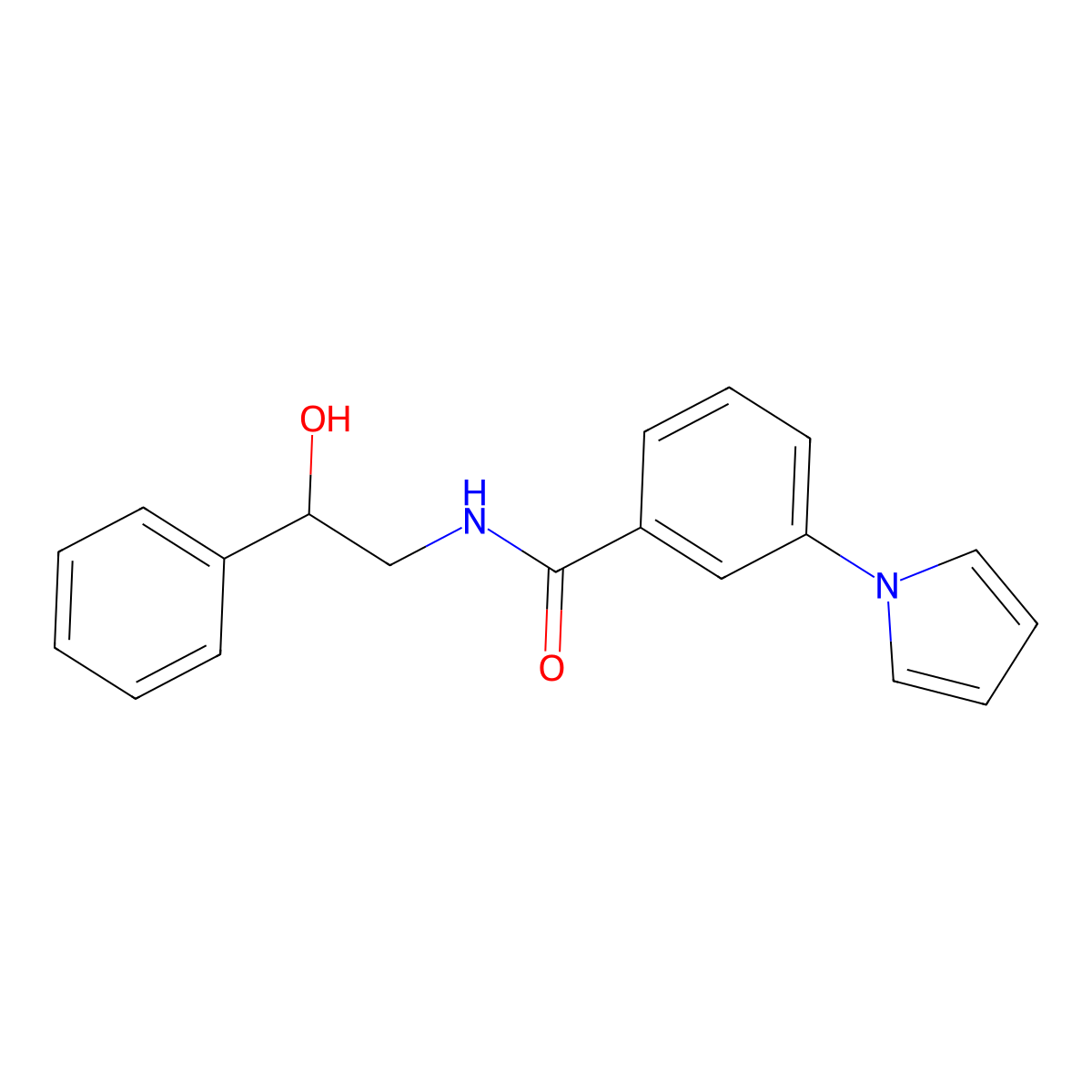 N-(2-hydroxy-2-phenylethyl)-3-(1H-pyrrol-1-yl)benzamide molecular structure, CAS 1190264-16-4