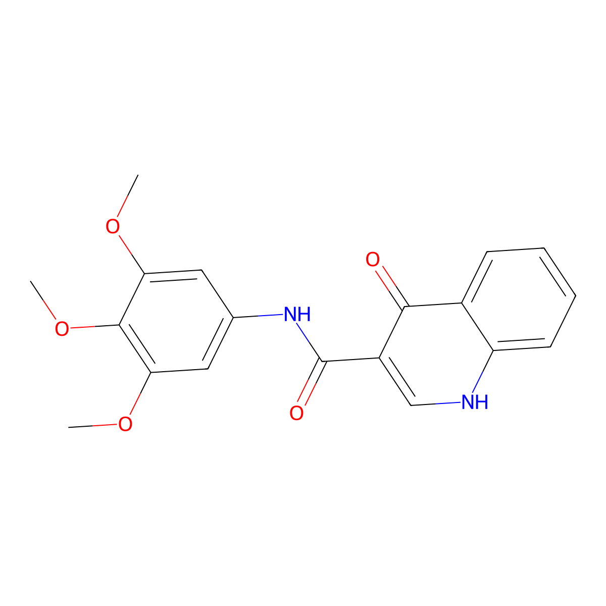 4-hydroxy-N-(3,4,5-trimethoxyphenyl)quinoline-3-carboxamide molecular structure, CAS 1190264-35-7