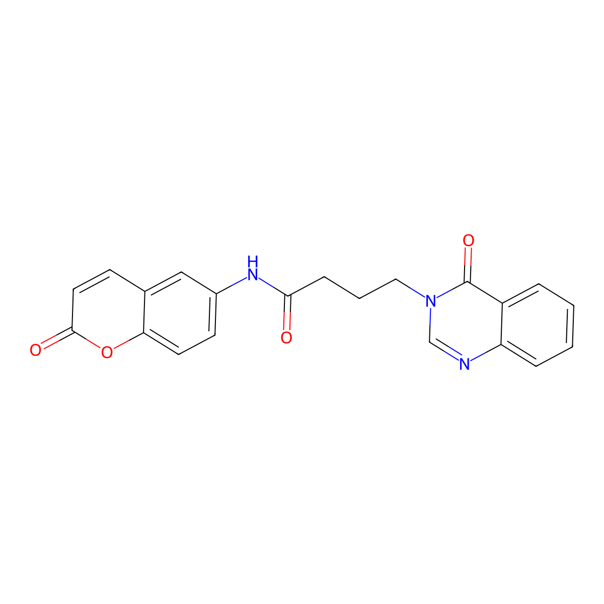 N-(2-oxo-2H-chromen-6-yl)-4-(4-oxoquinazolin-3(4H)-yl)butanamide molecular structure, CAS 1190264-38-0