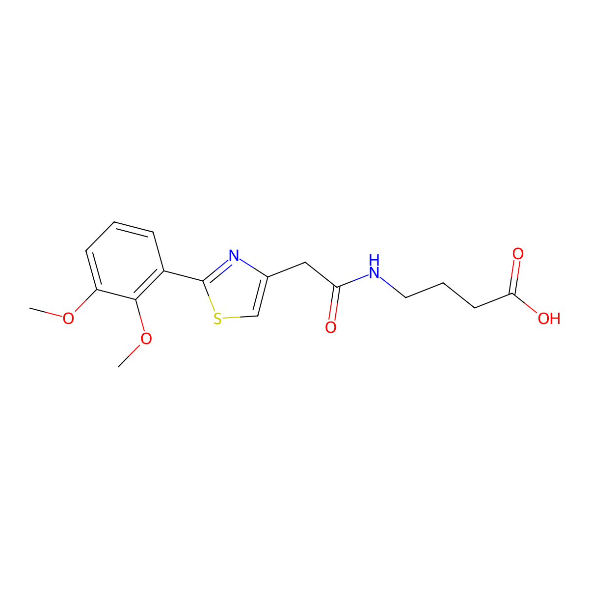 4-({[2-(2,3-Dimethoxyphenyl)-1,3-thiazol-4-yl]acetyl}amino)butanoic acid molecular structure, CAS 1190264-71-1