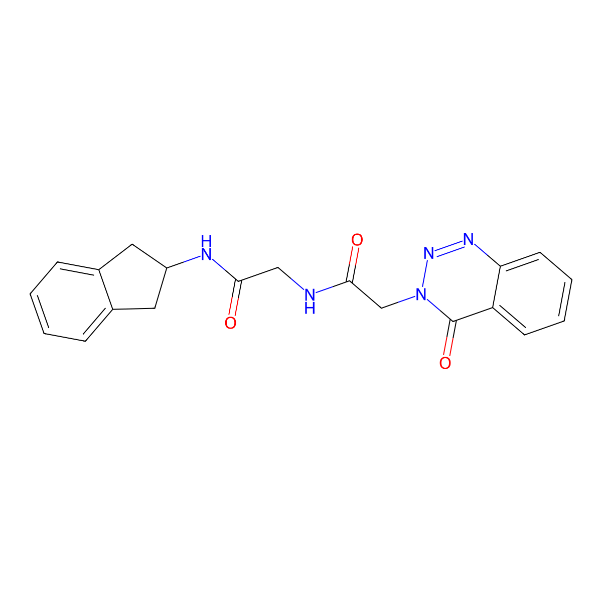 N-(2,3-dihydro-1H-inden-2-yl)-N~2~-[(4-oxo-1,2,3-benzotriazin-3(4H)-yl)acetyl]glycinamide molecular structure, CAS 1190265-64-5