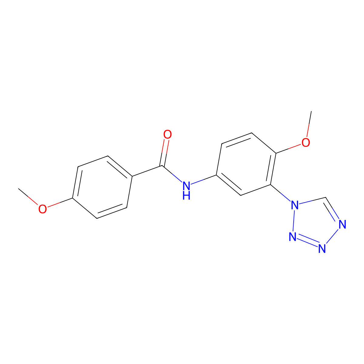 4-methoxy-N-[4-methoxy-3-(1H-tetrazol-1-yl)phenyl]benzamide molecular structure, CAS 1190266-41-1