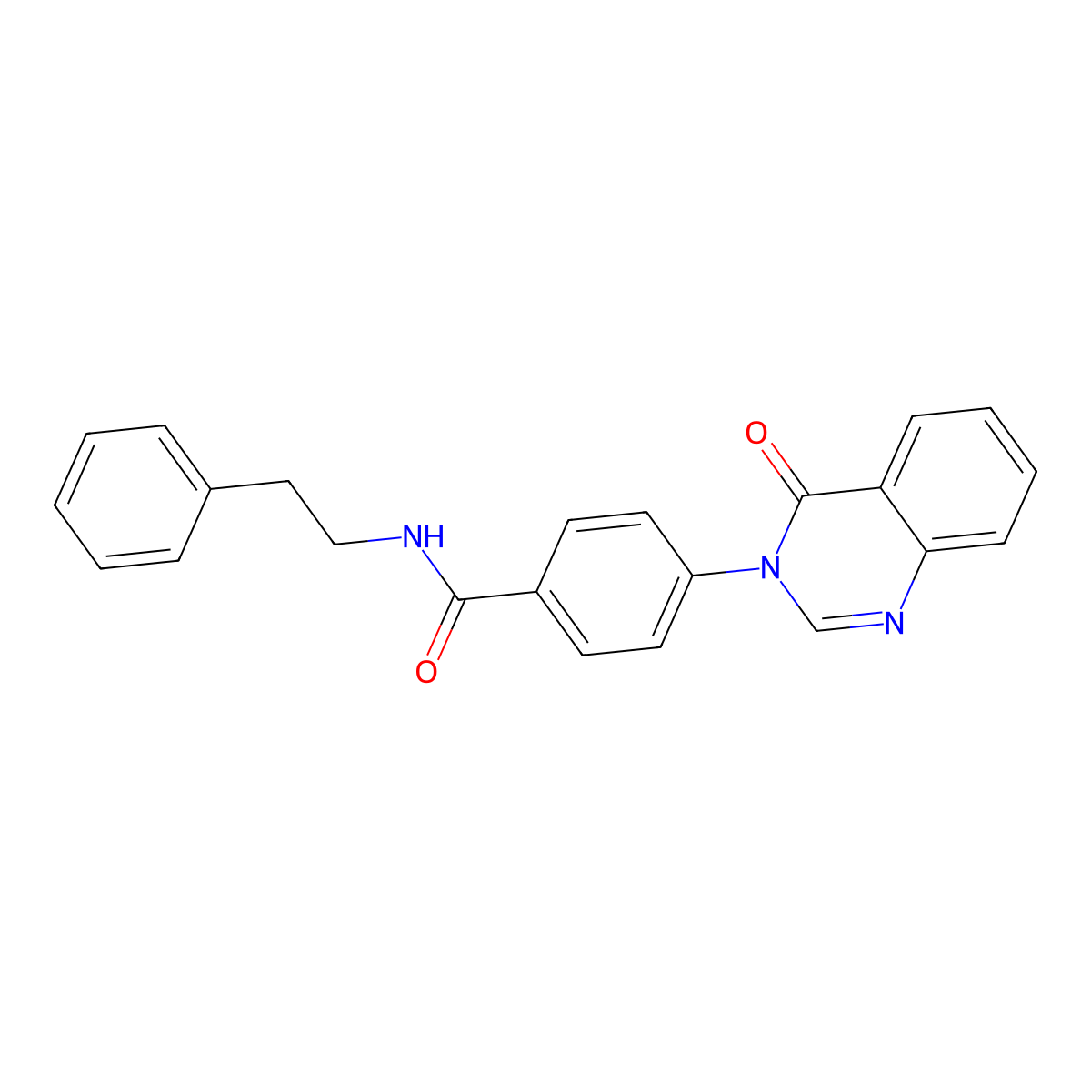 4-[4-oxo-3(4H)-quinazolinyl]-N-phenethylbenzamide molecular structure, CAS 1190266-52-4