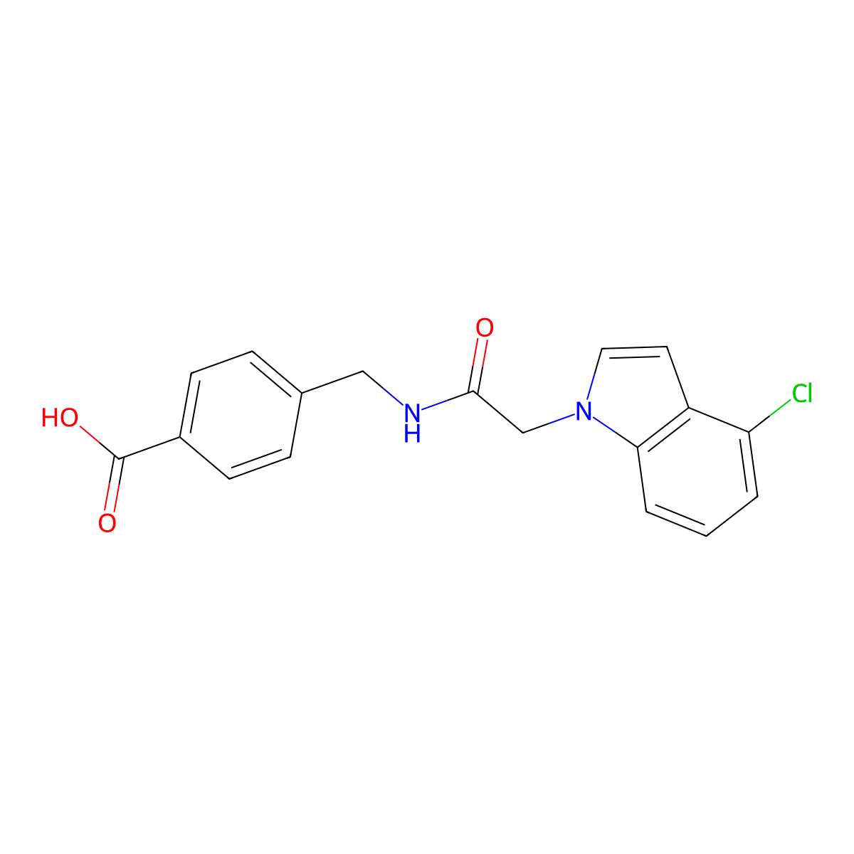 4-({[(4-chloro-1H-indol-1-yl)acetyl]amino}methyl)benzoic acid molecular structure, CAS 1190266-65-9