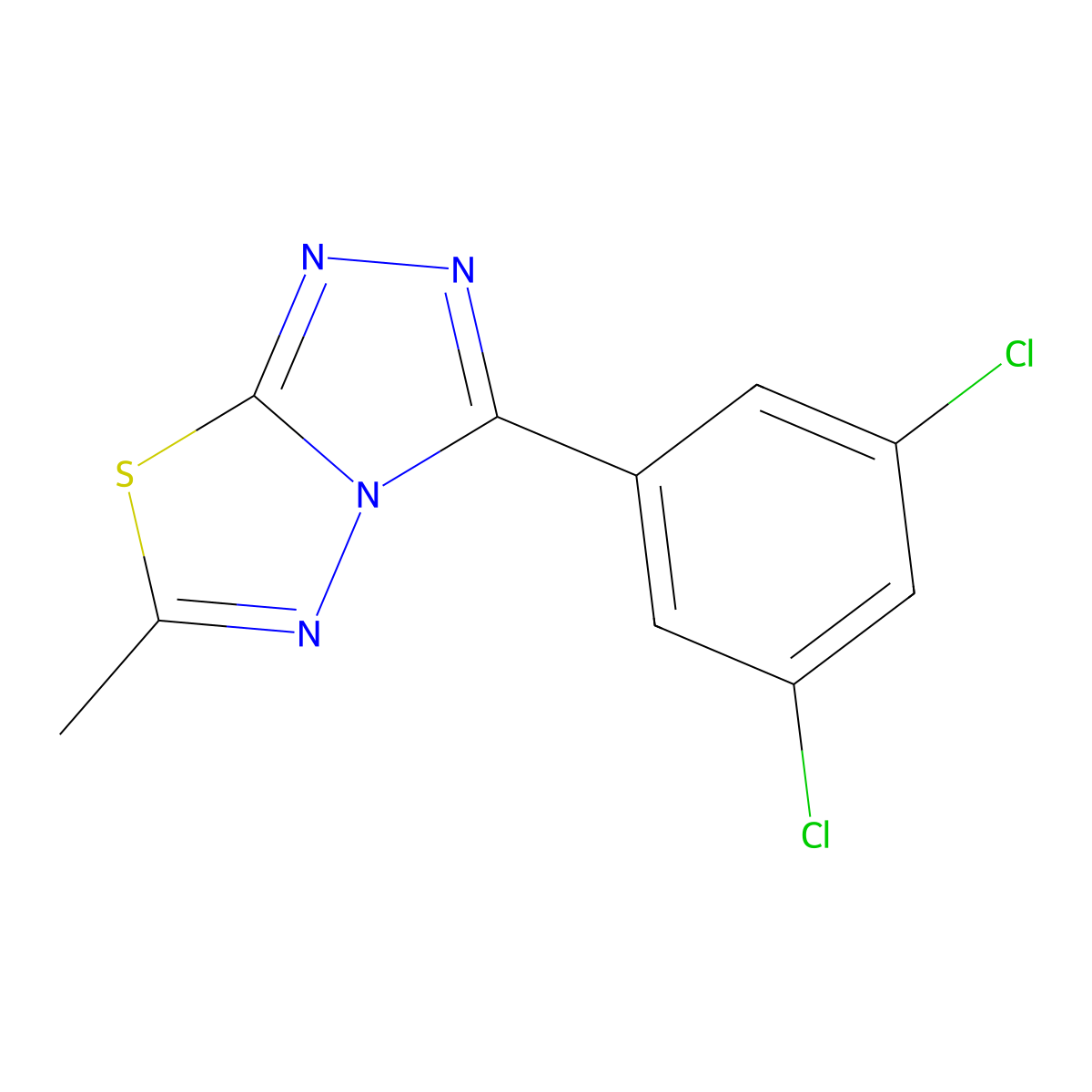 3-(3,5-Dichlorophenyl)-6-methyl-[1,2,4]triazolo[3,4-b][1,3,4]thiadiazole molecular structure, CAS 1190267-53-8