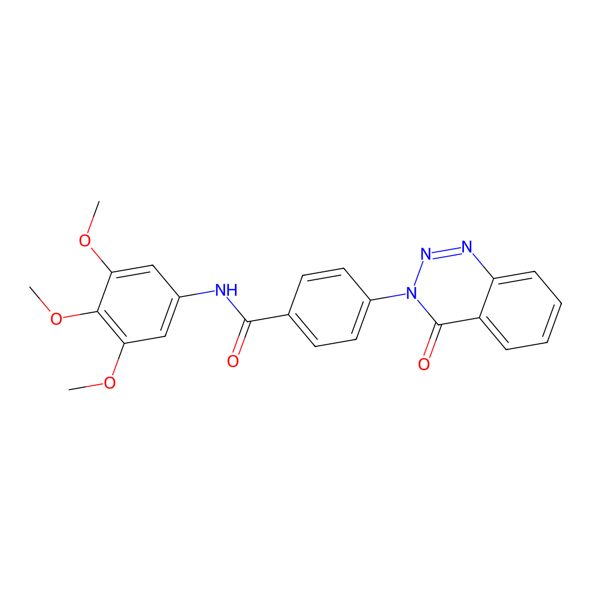 4-(4-oxo-1,2,3-benzotriazin-3(4H)-yl)-N-(3,4,5-trimethoxyphenyl)benzamide molecular structure, CAS 1190267-56-1