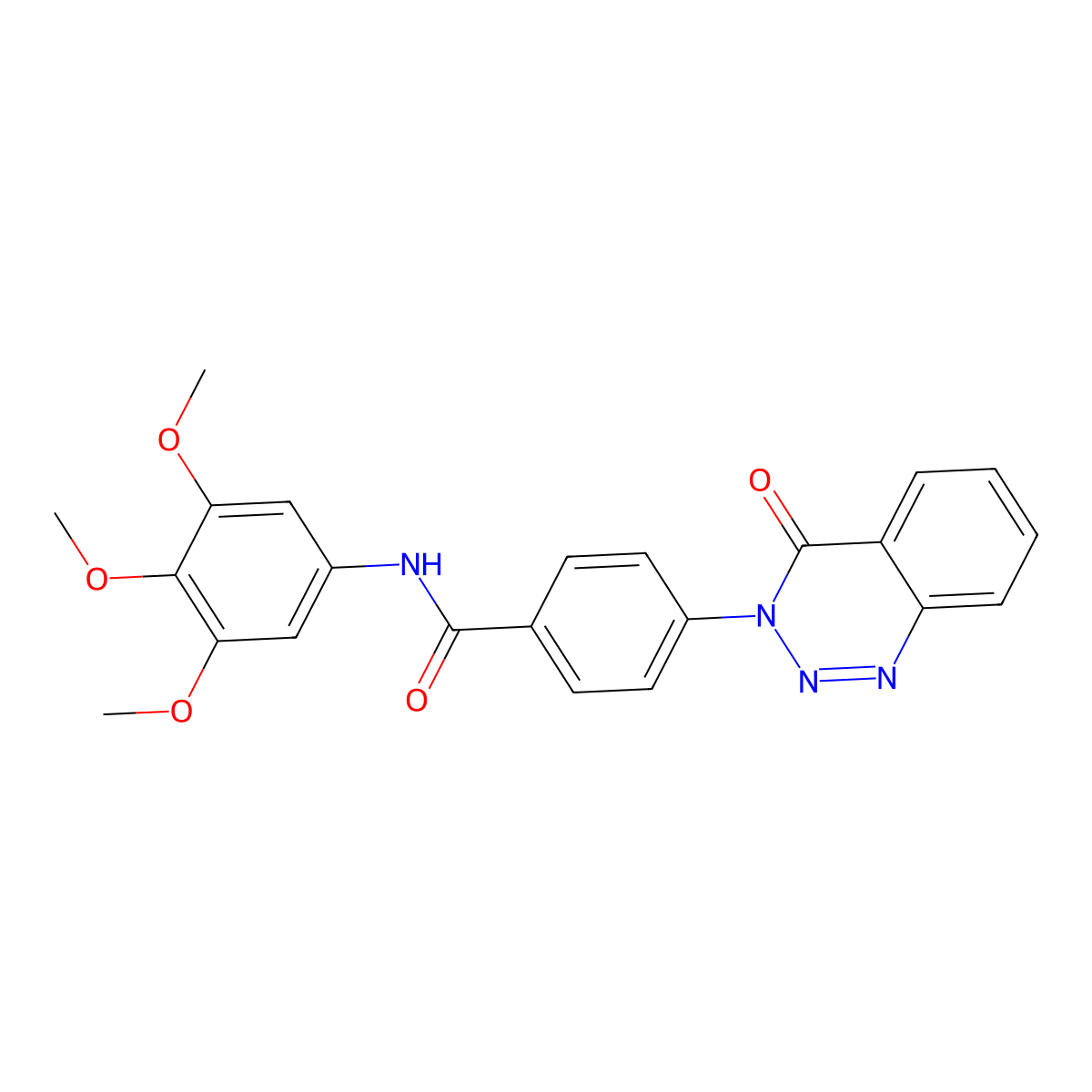 4-(4-oxo-1,2,3-benzotriazin-3(4H)-yl)-N-(3,4,5-trimethoxyphenyl)benzamide molecular structure, CAS 1190267-56-1