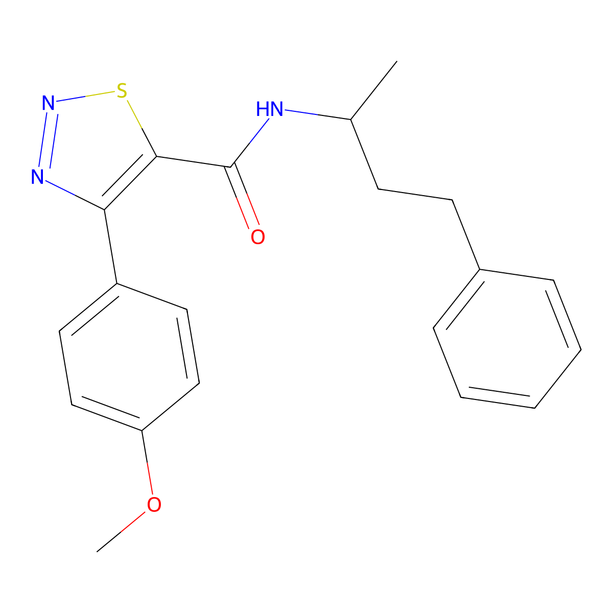 4-(4-methoxyphenyl)-N-(4-phenylbutan-2-yl)-1,2,3-thiadiazole-5-carboxamide molecular structure, CAS 1190270-08-6