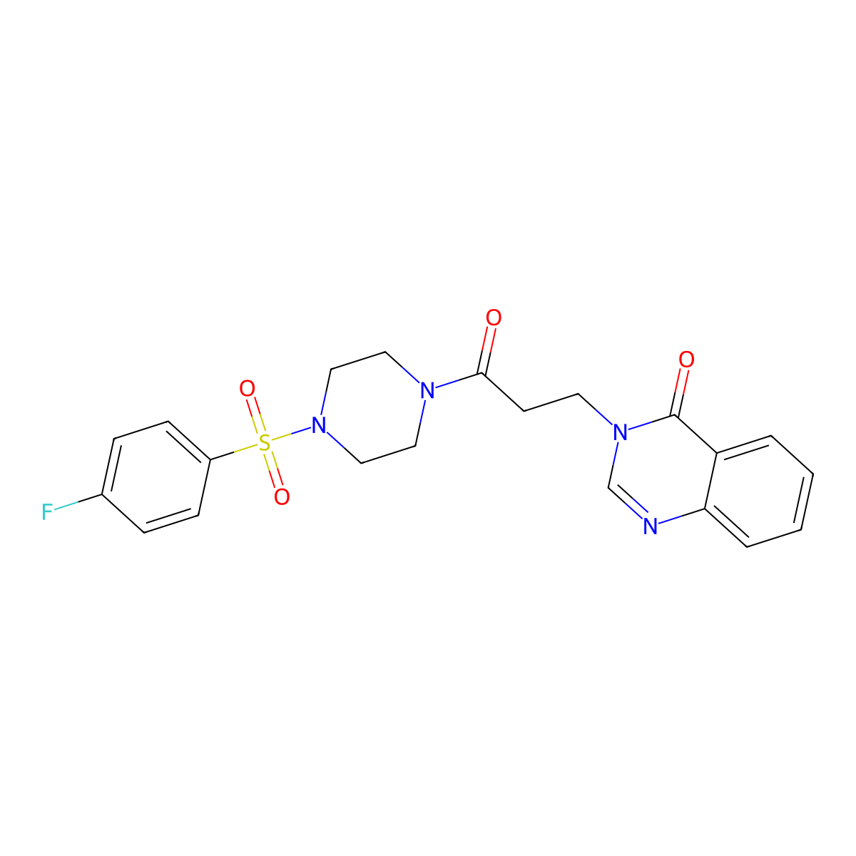 3-(3-{4-[(4-fluorophenyl)sulfonyl]piperazin-1-yl}-3-oxopropyl)quinazolin-4(3H)-one molecular structure, CAS 1190271-98-7