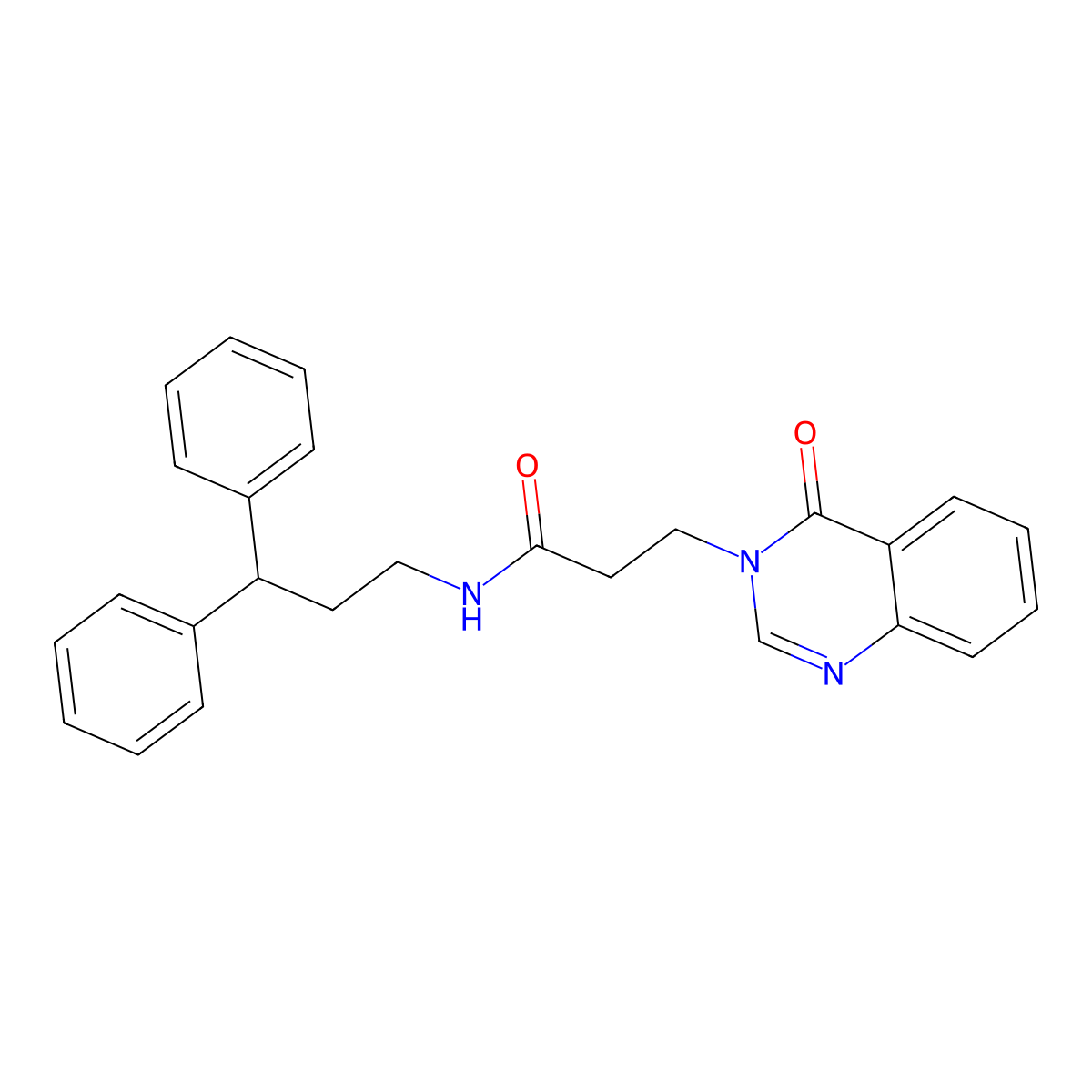 N-(3,3-diphenylpropyl)-3-(4-oxoquinazolin-3(4H)-yl)propanamide molecular structure, CAS 1190273-52-9