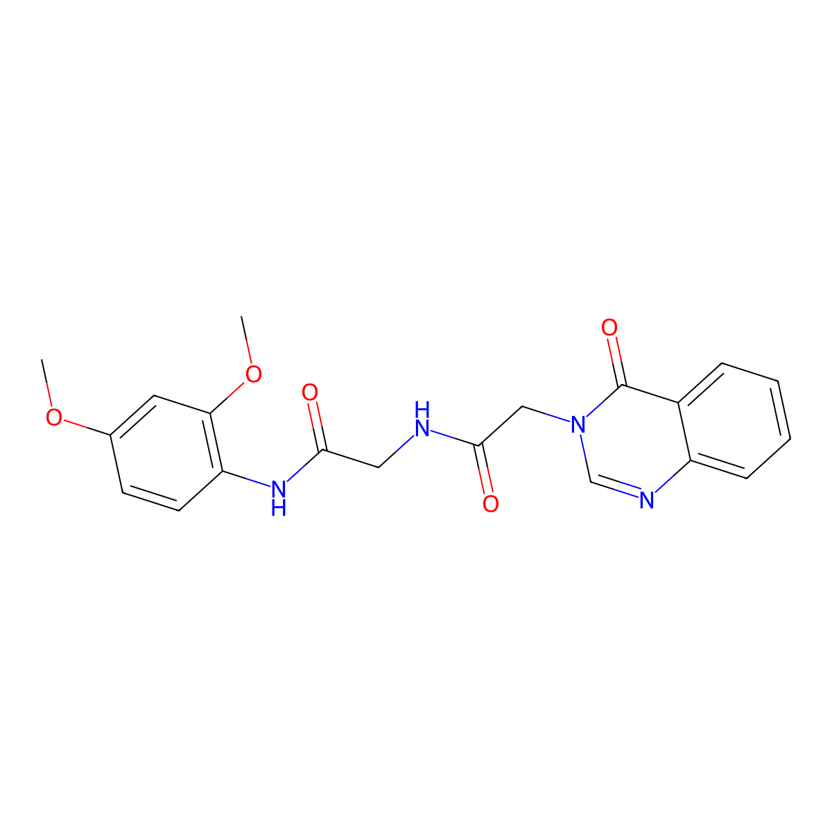 N-(2,4-dimethoxyphenyl)-N~2~-[(4-oxoquinazolin-3(4H)-yl)acetyl]glycinamide molecular structure, CAS 1190274-19-1