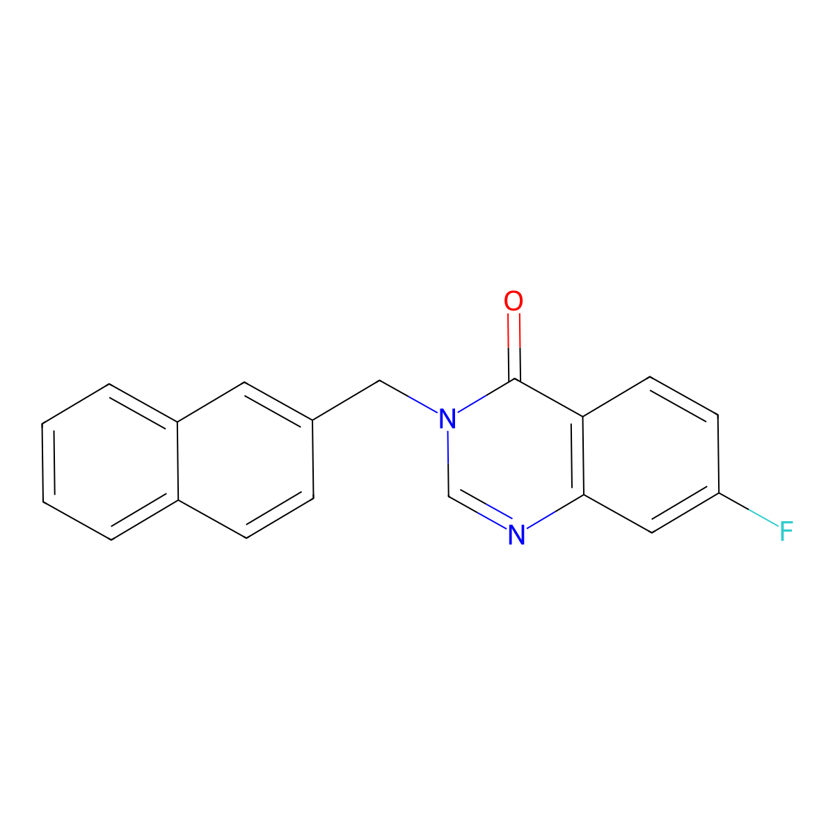 7-fluoro-3-(naphthalen-2-ylmethyl)quinazolin-4(3H)-one molecular structure, CAS 1190274-51-1