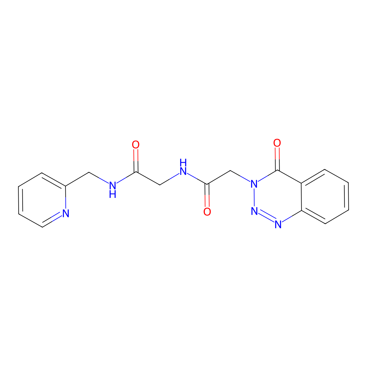 N~2~-[(4-oxo-1,2,3-benzotriazin-3(4H)-yl)acetyl]-N-(pyridin-2-ylmethyl)glycinamide molecular structure, CAS 1190274-84-0