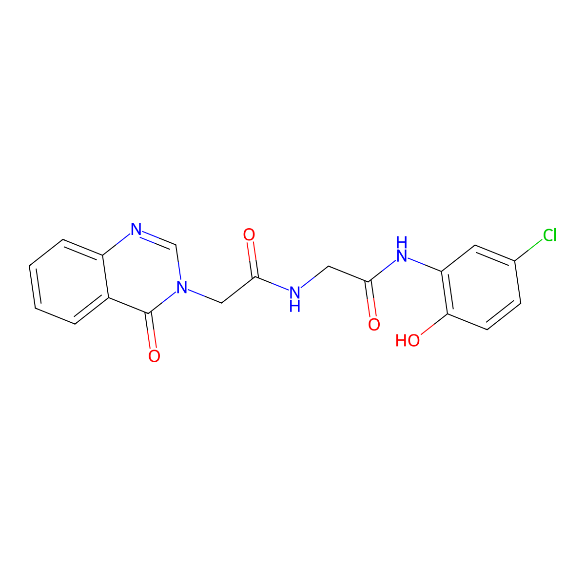 N-(5-chloro-2-hydroxyphenyl)-N~2~-[(4-oxoquinazolin-3(4H)-yl)acetyl]glycinamide molecular structure, CAS 1190275-07-0