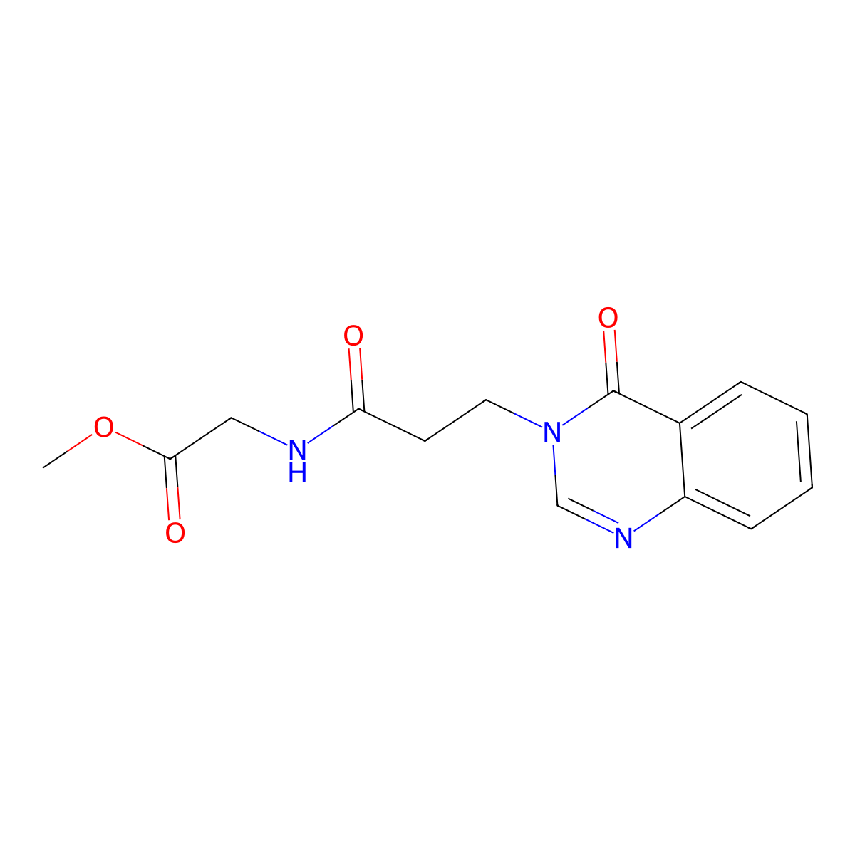 methyl N-[3-(4-oxoquinazolin-3(4H)-yl)propanoyl]glycinate molecular structure, CAS 1190275-70-7