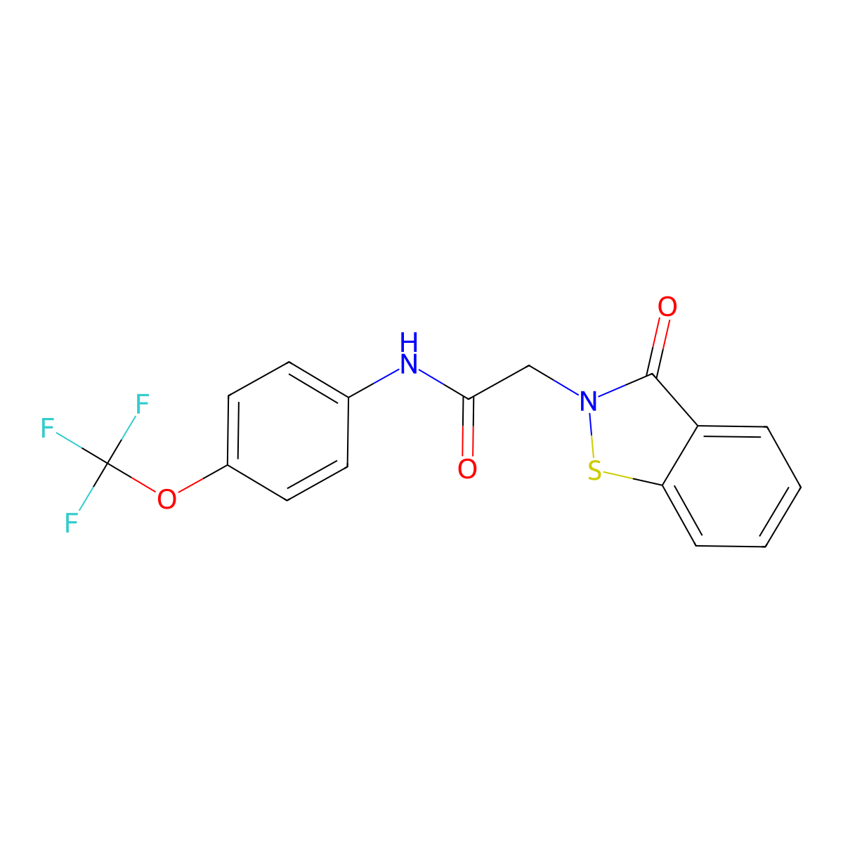 2-(3-oxo-1,2-benzothiazol-2(3H)-yl)-N-[4-(trifluoromethoxy)phenyl]acetamide molecular structure, CAS 1190275-88-7