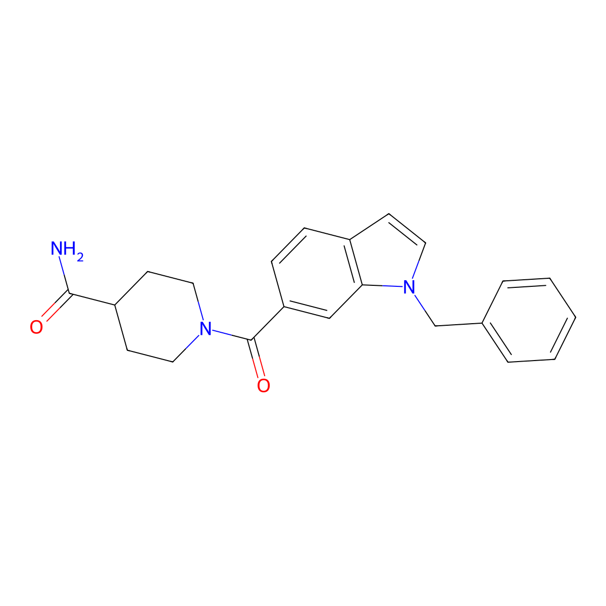 1-[(1-benzyl-1H-indol-6-yl)carbonyl]piperidine-4-carboxamide molecular structure, CAS 1190276-78-8