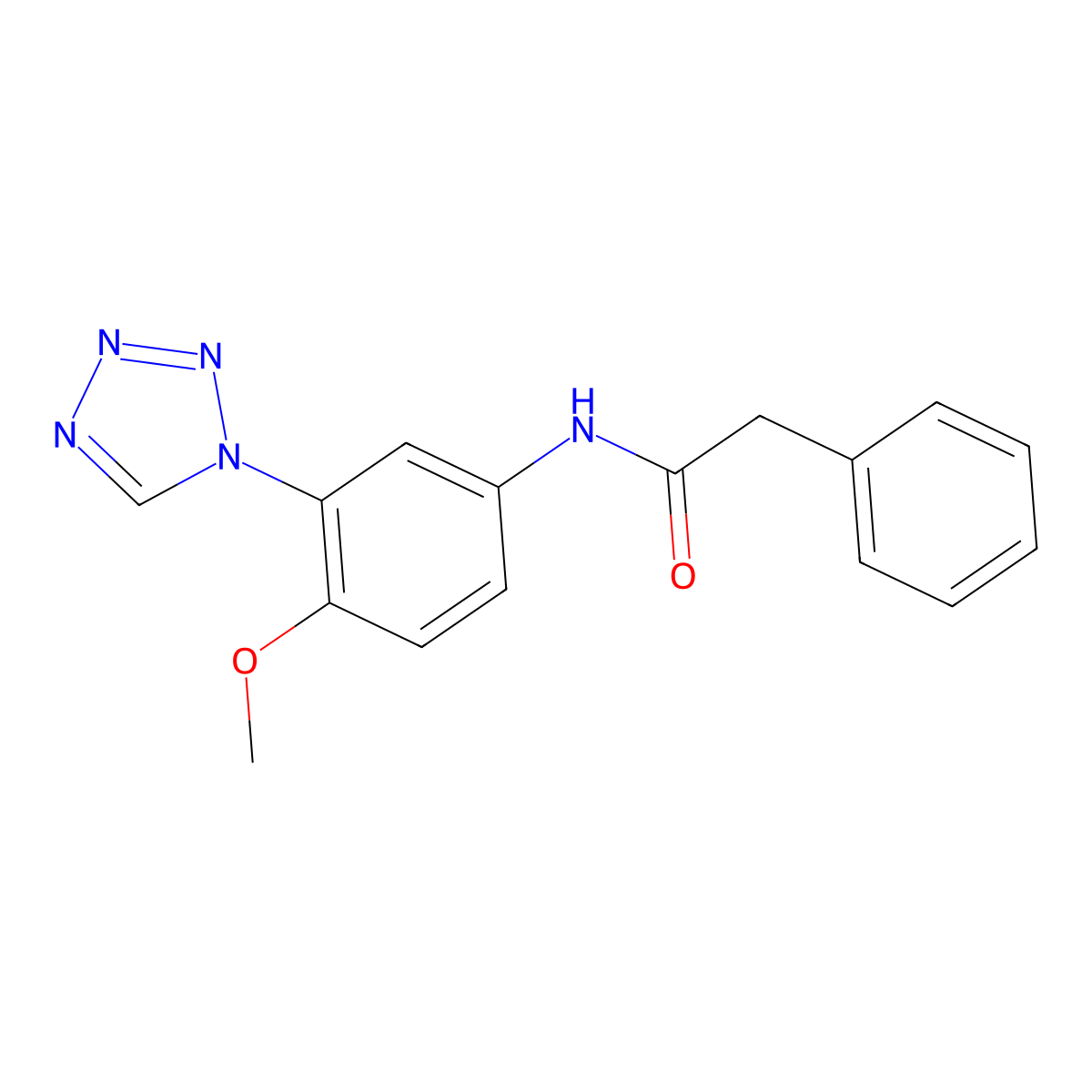 N-[4-methoxy-3-(1H-tetrazol-1-yl)phenyl]-2-phenylacetamide molecular structure, CAS 1190276-81-3