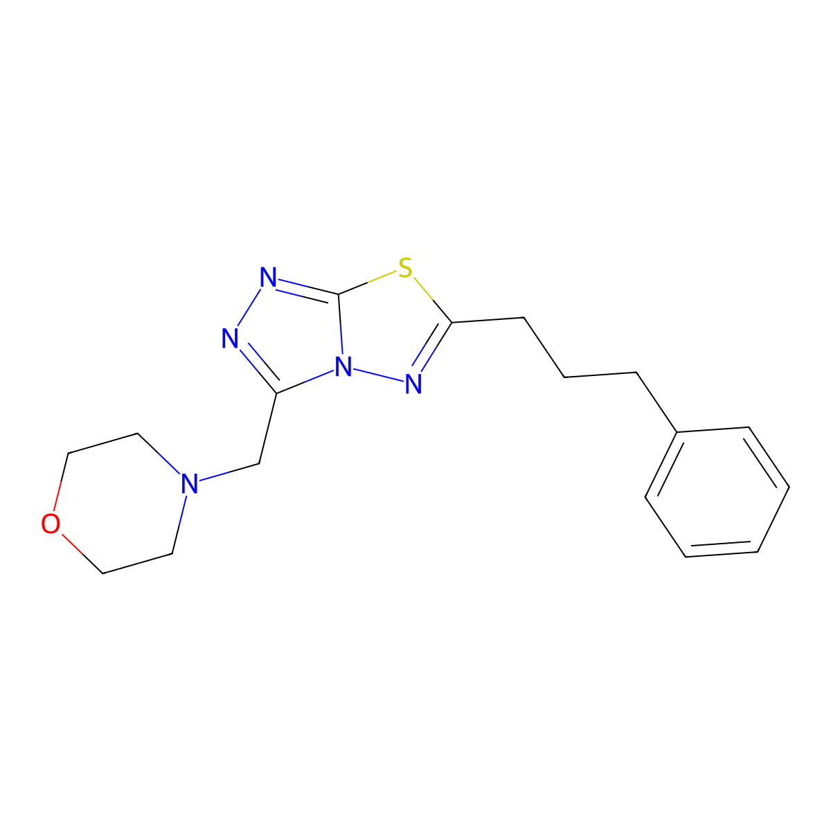 3-(4-Morpholinylmethyl)-6-(3-phenylpropyl)[1,2,4]triazolo[3,4-b][1,3,4]thiadiazole molecular structure, CAS 1190277-51-0