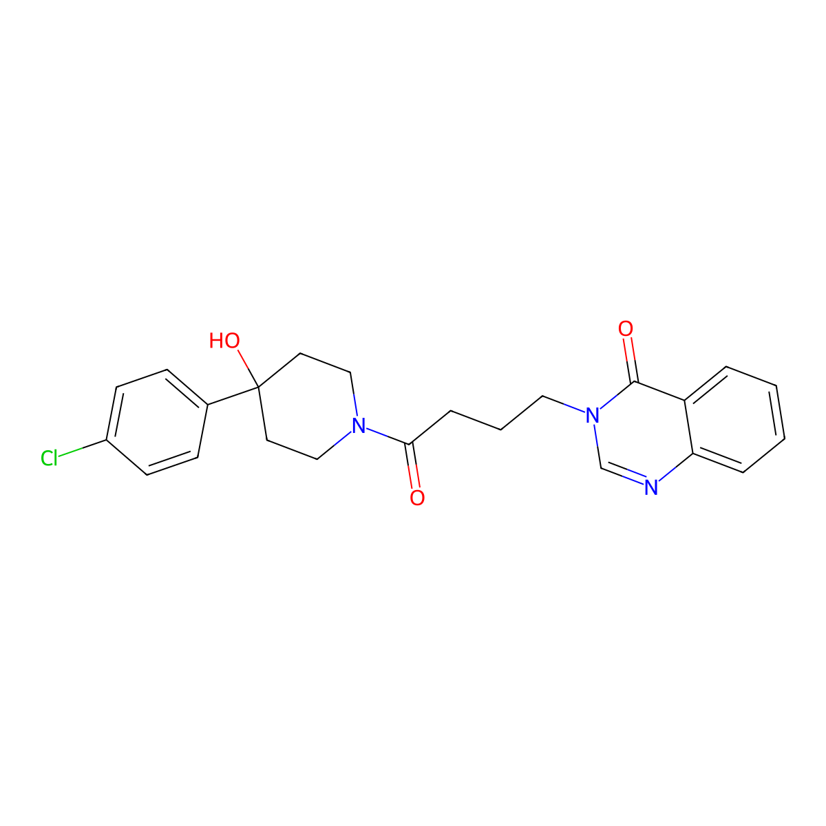3-{4-[4-(4-chlorophenyl)-4-hydroxypiperidino]-4-oxobutyl}-4(3H)-quinazolinone molecular structure, CAS 1190277-85-0