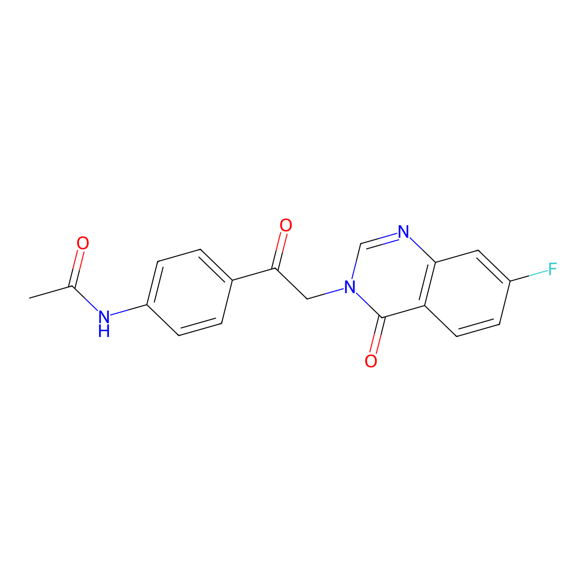 N-{4-[(7-fluoro-4-oxoquinazolin-3(4H)-yl)acetyl]phenyl}acetamide molecular structure, CAS 1190278-51-3