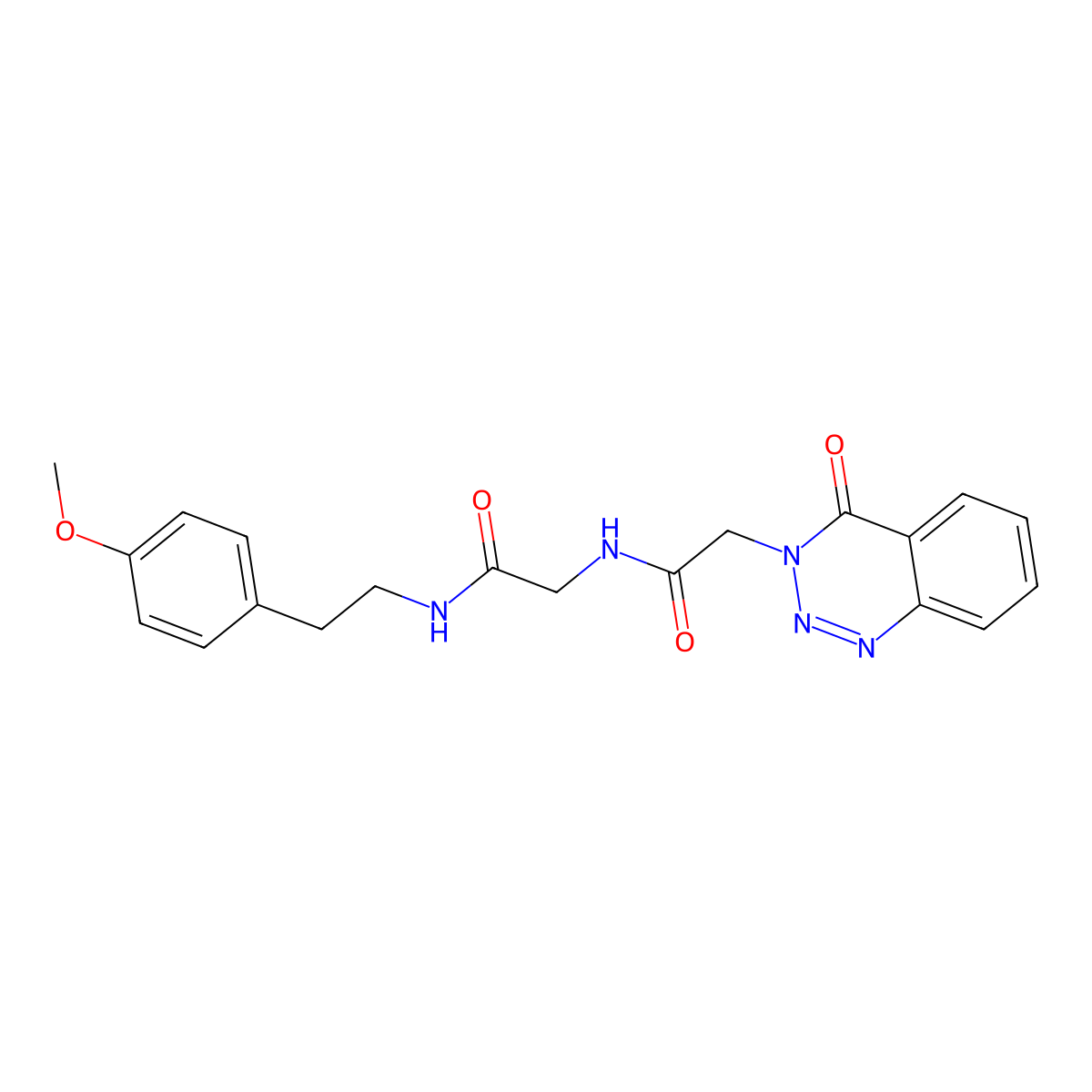 N-[2-(4-methoxyphenyl)ethyl]-N~2~-[(4-oxo-1,2,3-benzotriazin-3(4H)-yl)acetyl]glycinamide molecular structure, CAS 1190278-58-0