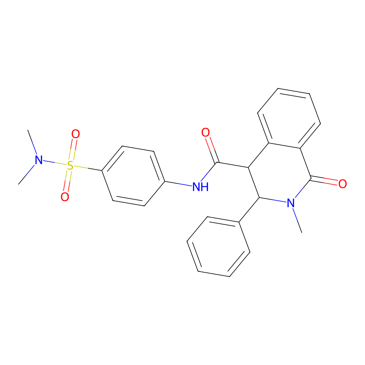 N-[4-(dimethylsulfamoyl)phenyl]-2-methyl-1-oxo-3-phenyl-1,2,3,4-tetrahydroisoquinoline-4-carboxamide molecular structure, CAS 1190279-42-5