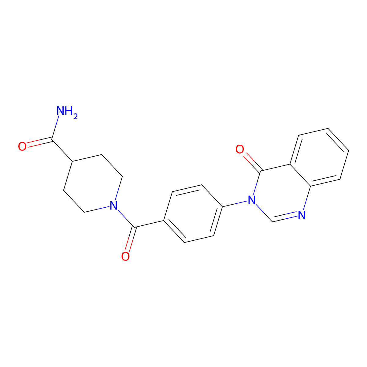 1-{4-[4-oxo-3(4H)-quinazolinyl]benzoyl}-4-piperidinecarboxamide molecular structure, CAS 1190279-67-4