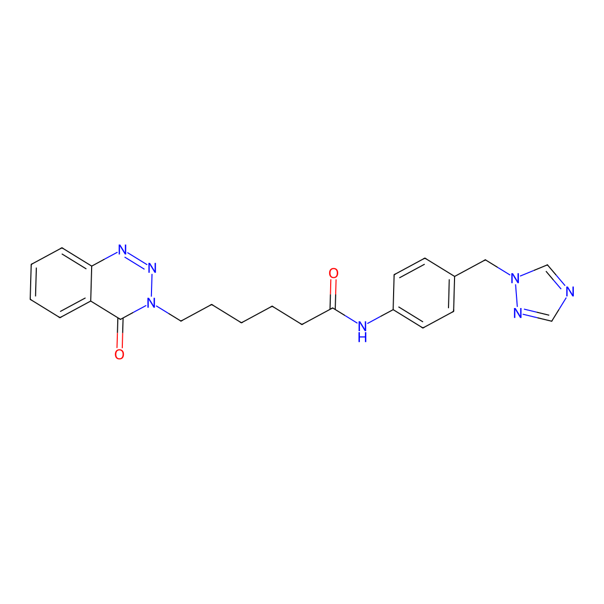 6-(4-oxo-1,2,3-benzotriazin-3(4H)-yl)-N-[4-(1H-1,2,4-triazol-1-ylmethyl)phenyl]hexanamide molecular structure, CAS 1190279-82-3