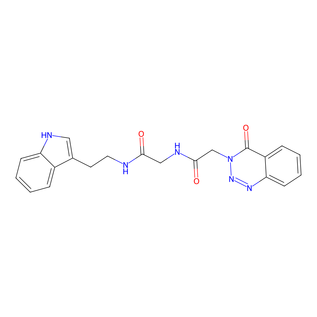 N-[2-(1H-indol-3-yl)ethyl]-N~2~-[(4-oxo-1,2,3-benzotriazin-3(4H)-yl)acetyl]glycinamide molecular structure, CAS 1190279-85-6