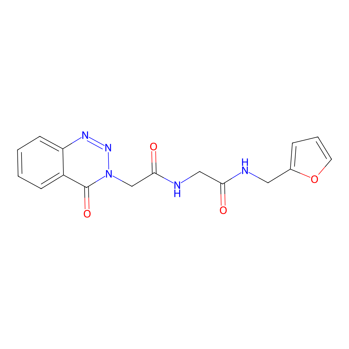N-(furan-2-ylmethyl)-N~2~-[(4-oxo-1,2,3-benzotriazin-3(4H)-yl)acetyl]glycinamide molecular structure, CAS 1190281-44-7