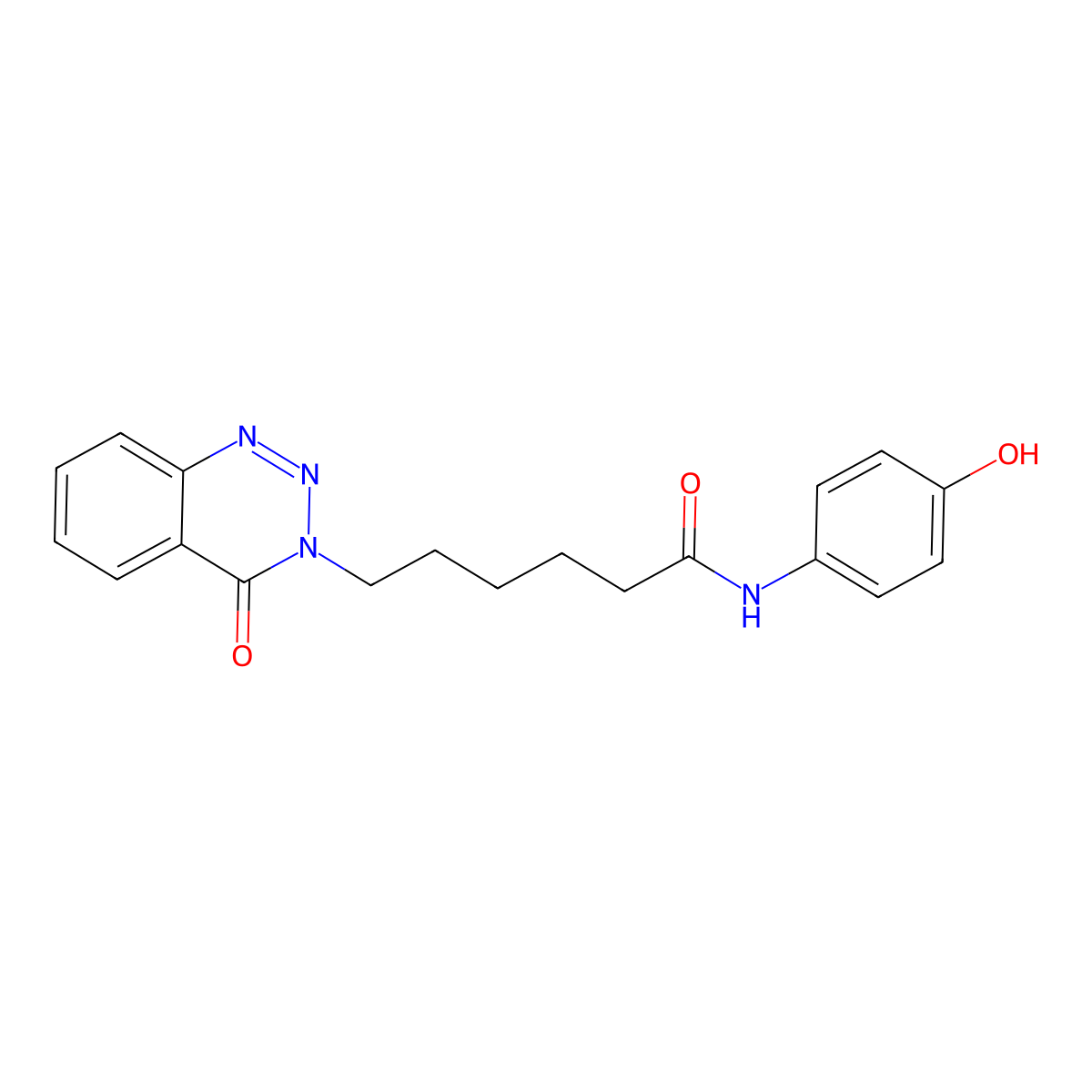 N-(4-hydroxyphenyl)-6-(4-oxo-1,2,3-benzotriazin-3(4H)-yl)hexanamide molecular structure, CAS 1190282-19-9