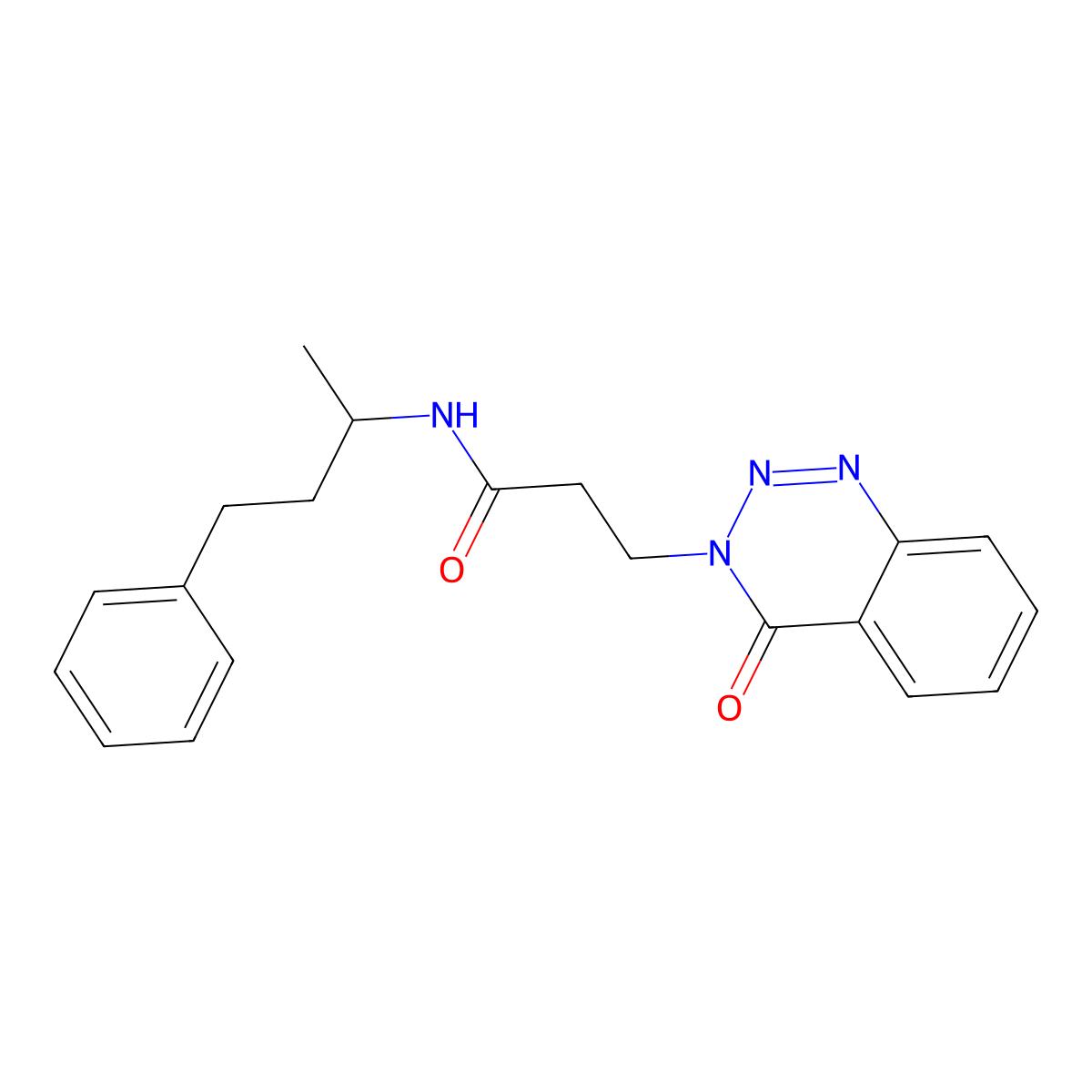 3-(4-oxo-1,2,3-benzotriazin-3(4H)-yl)-N-(4-phenylbutan-2-yl)propanamide molecular structure, CAS 1190282-23-5