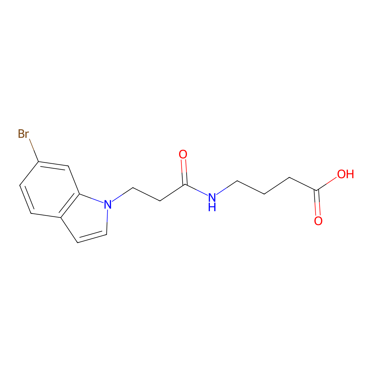4-{[3-(6-bromo-1H-indol-1-yl)propanoyl]amino}butanoic acid molecular structure, CAS 1190282-72-4
