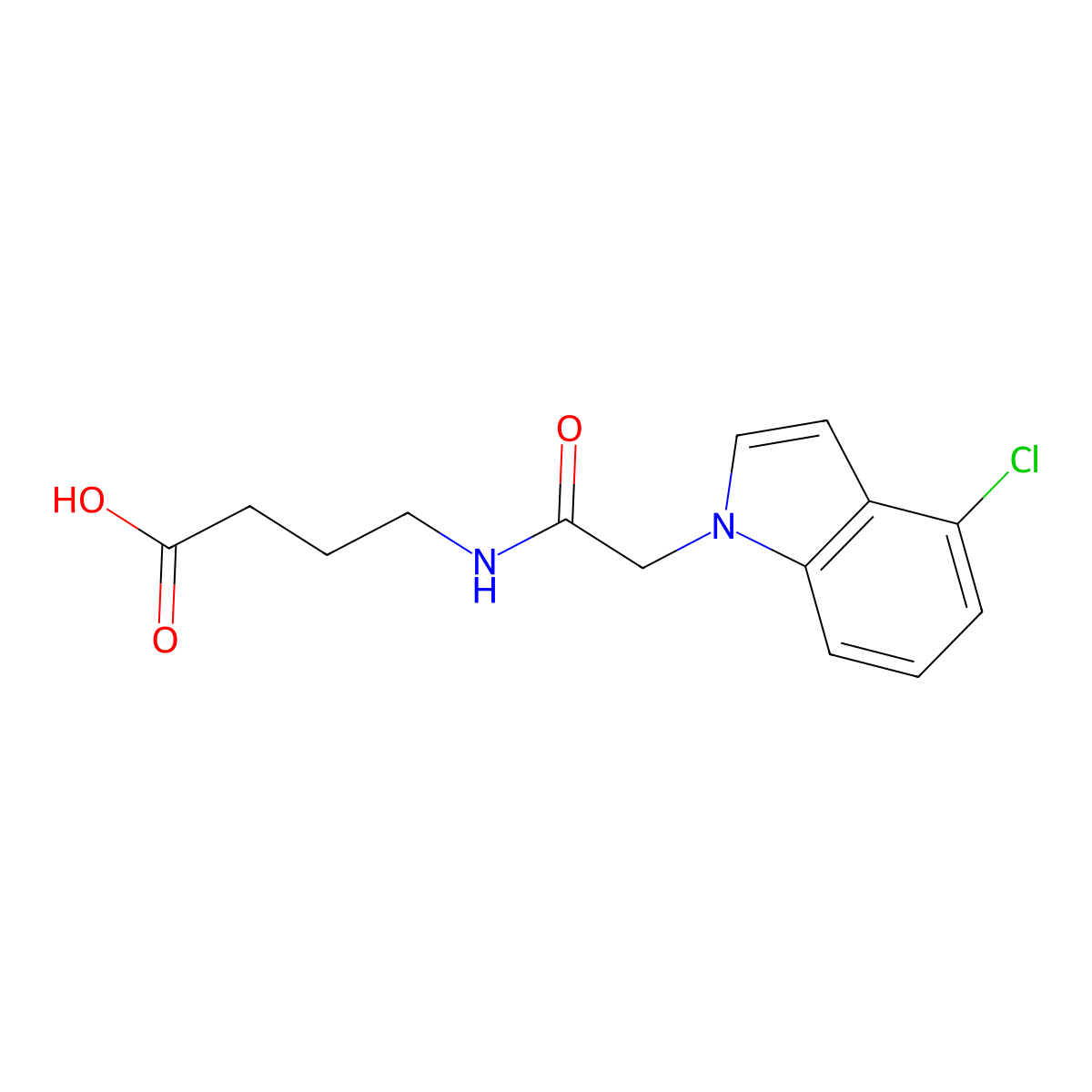 4-{[(4-chloro-1H-indol-1-yl)acetyl]amino}butanoic acid molecular structure, CAS 1190282-81-5