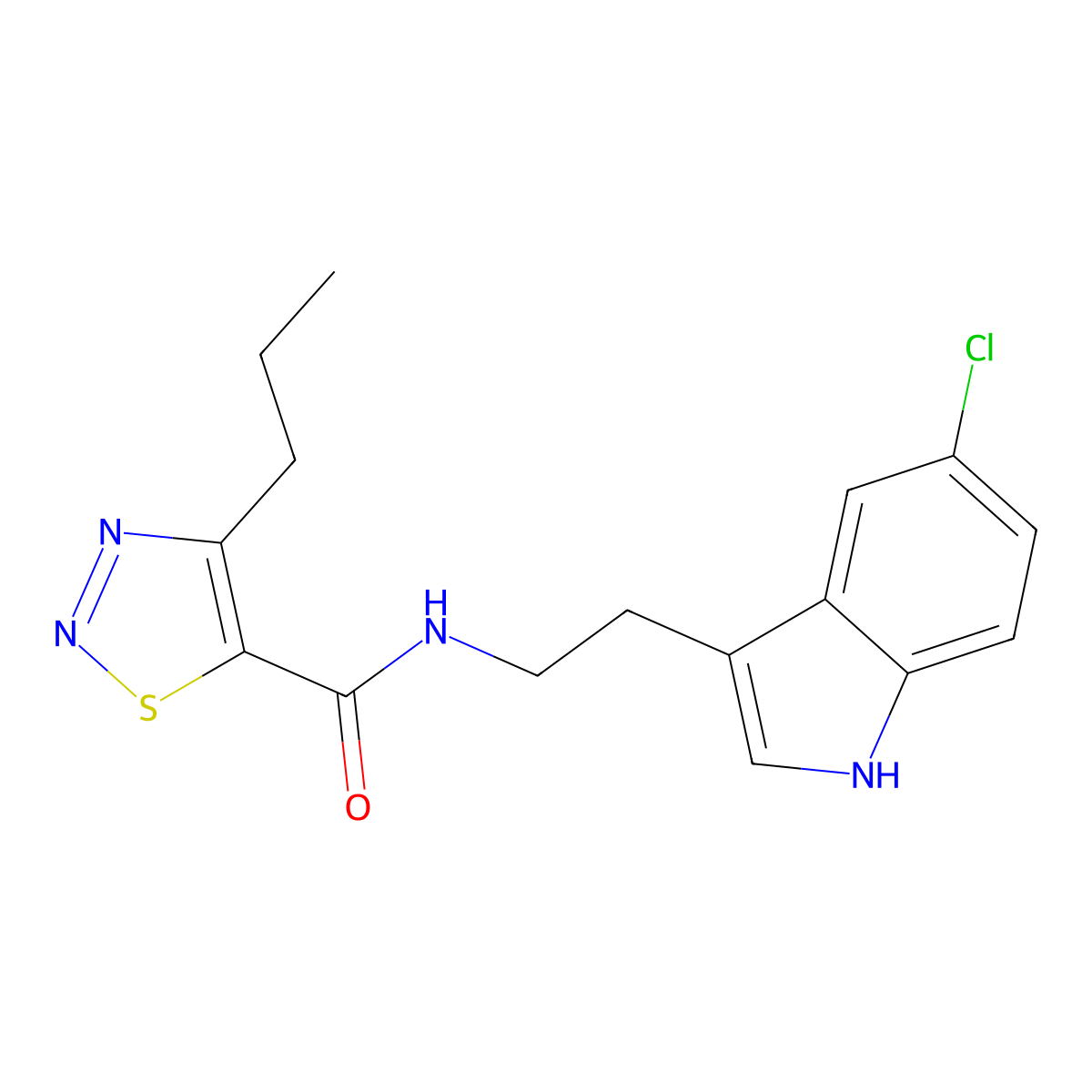 N-[2-(5-chloro-1H-indol-3-yl)ethyl]-4-propyl-1,2,3-thiadiazole-5-carboxamide molecular structure, CAS 1190282-91-7