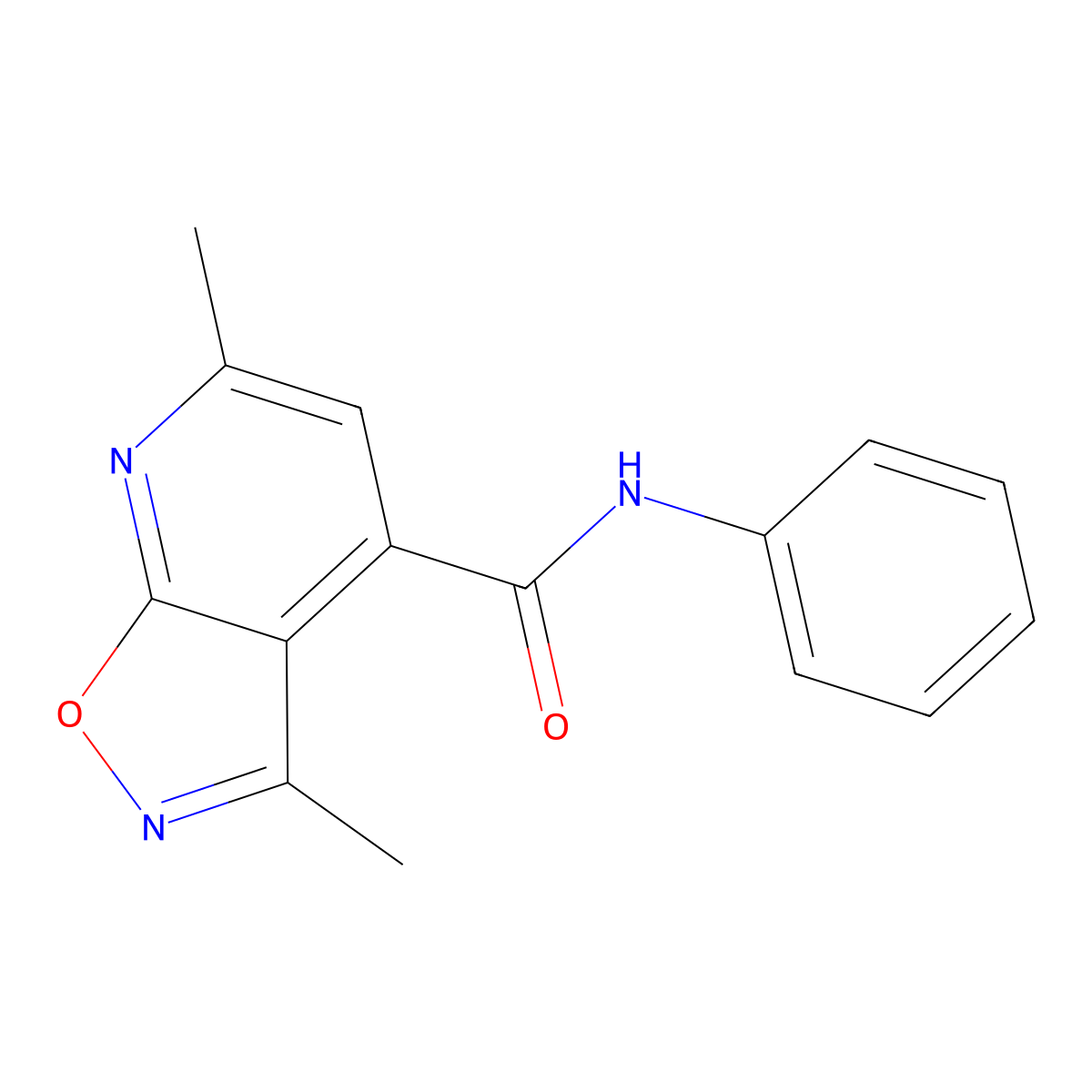 3,6-dimethyl-N-phenyl[1,2]oxazolo[5,4-b]pyridine-4-carboxamide molecular structure, CAS 1190283-32-9