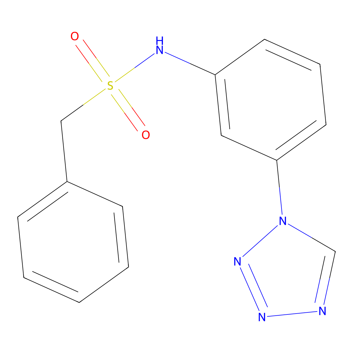 1-phenyl-N-[3-(1H-tetrazol-1-yl)phenyl]methanesulfonamide molecular structure, CAS 1190283-49-8