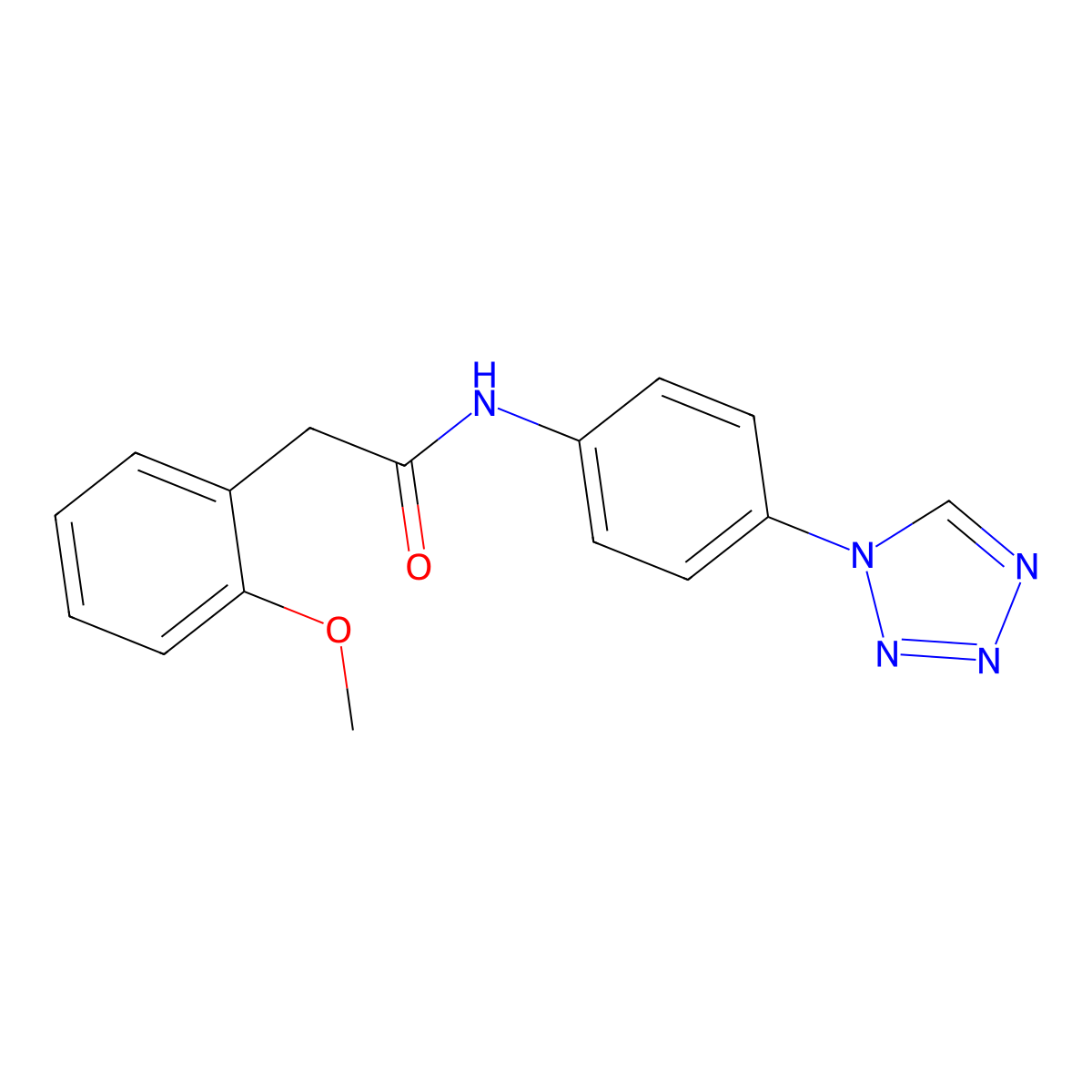 2-(2-methoxyphenyl)-N-[4-(1H-tetrazol-1-yl)phenyl]acetamide molecular structure, CAS 1190284-57-1