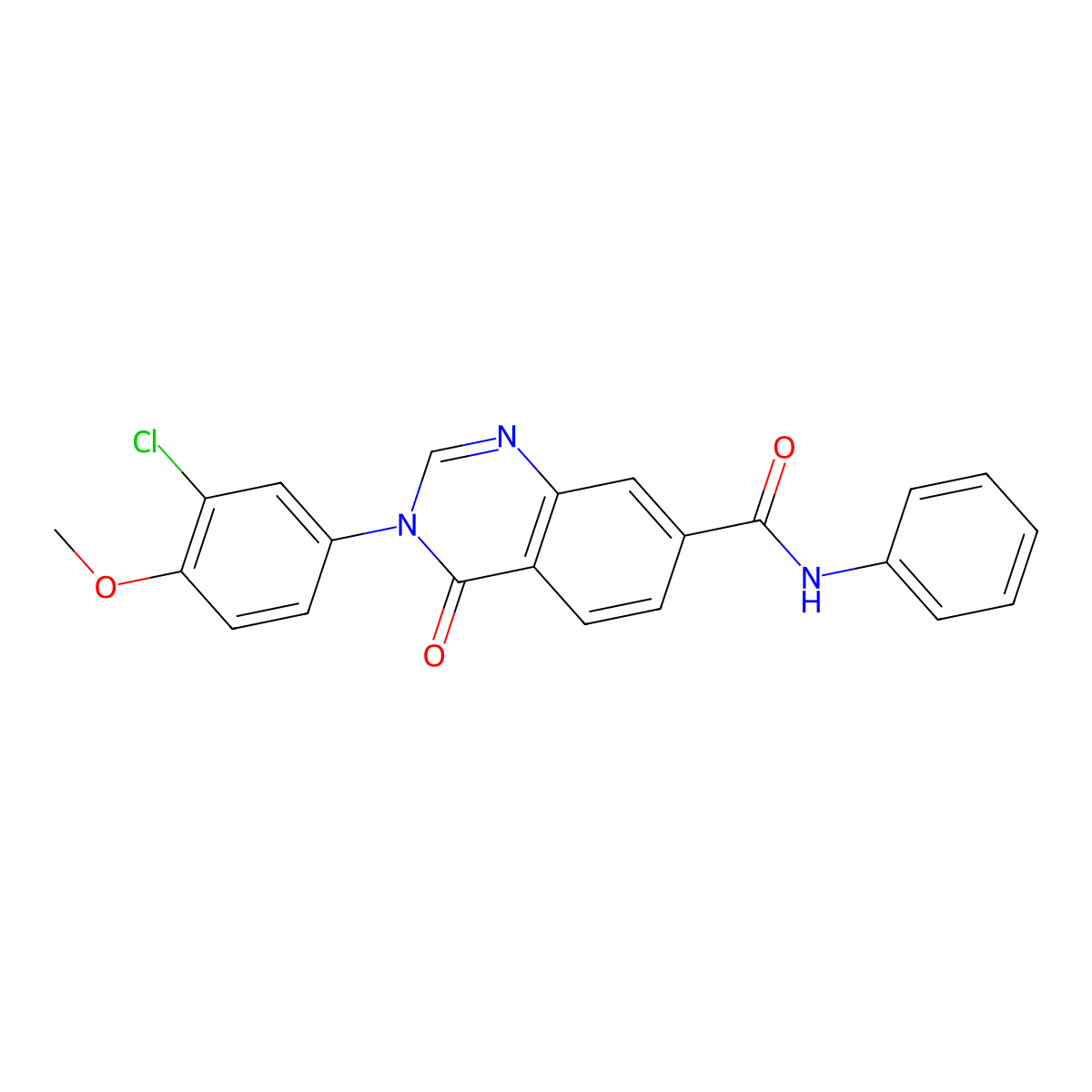 3-(3-chloro-4-methoxyphenyl)-4-oxo-N-phenyl-3,4-dihydroquinazoline-7-carboxamide molecular structure, CAS 1190286-06-6