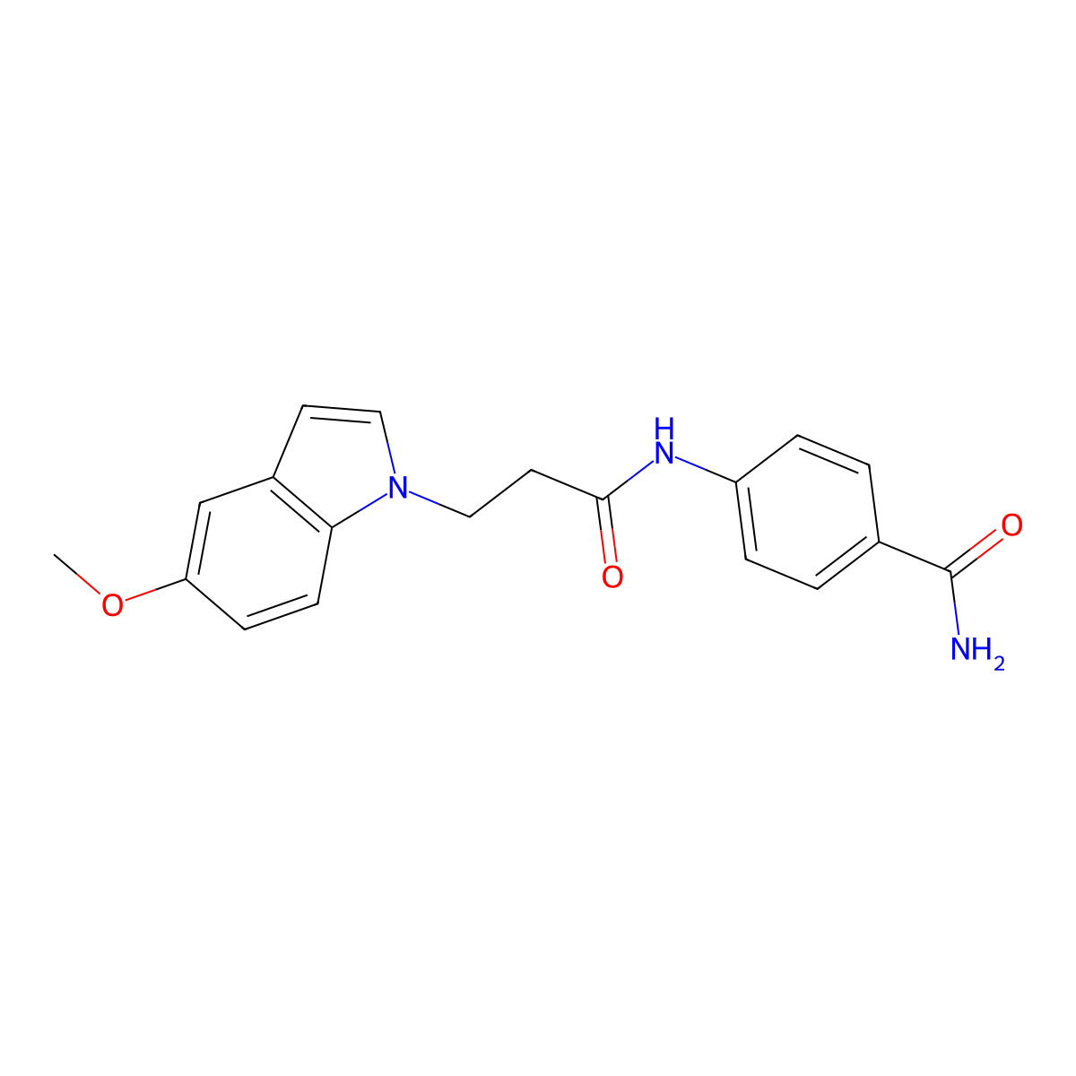 4-{[3-(5-methoxy-1H-indol-1-yl)propanoyl]amino}benzamide molecular structure, CAS 1190286-12-4