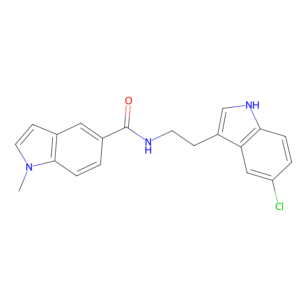 N-[2-(5-chloro-1H-indol-3-yl)ethyl]-1-methyl-1H-indole-5-carboxamide molecular structure, CAS 1190286-26-0